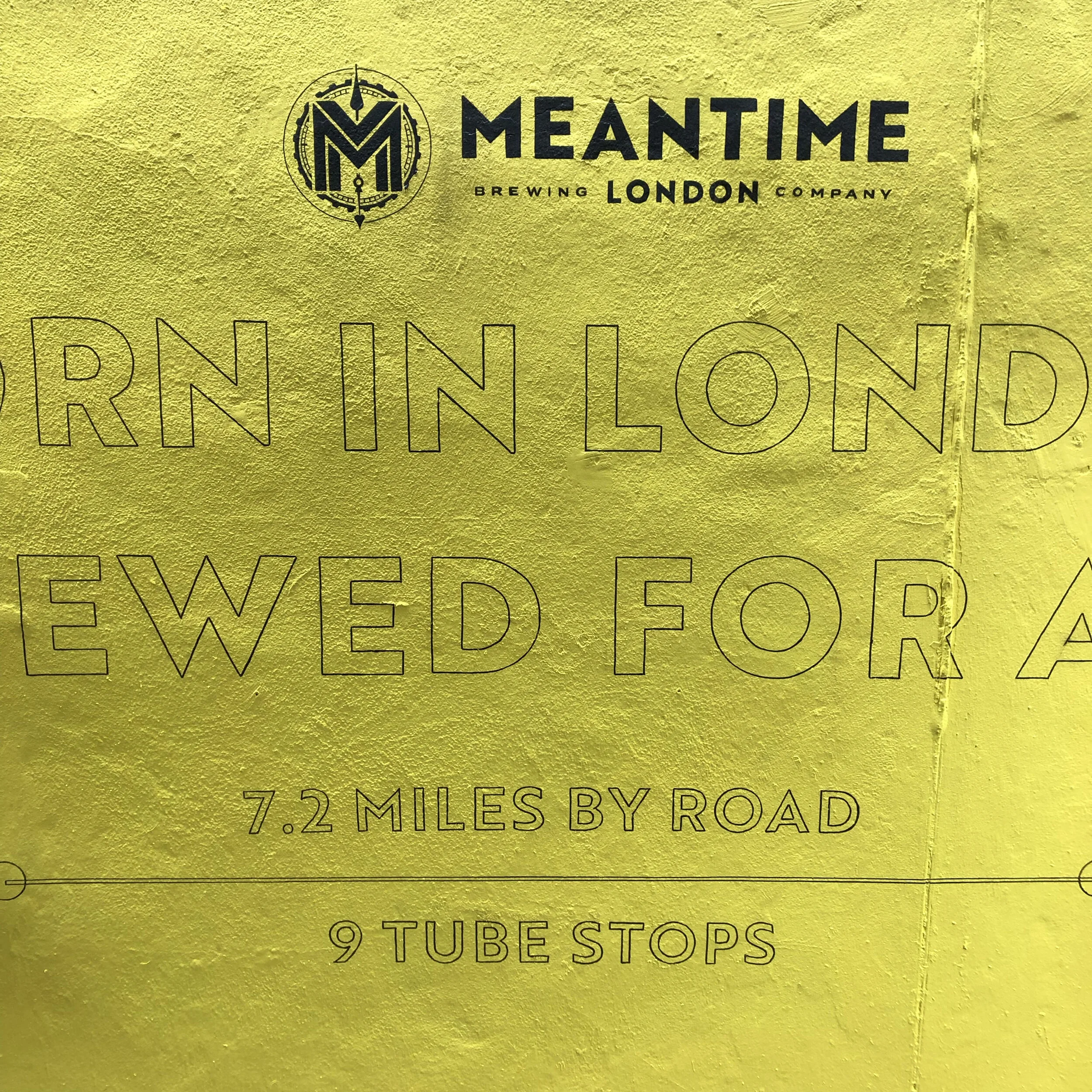 Commissioned project. Hand painted Meantime artwork in pub beer garden