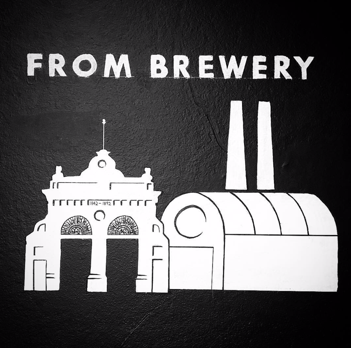 Commissioned work. Hand painted Pilsner Urquell chalkboard infographics and Tank Room graphics