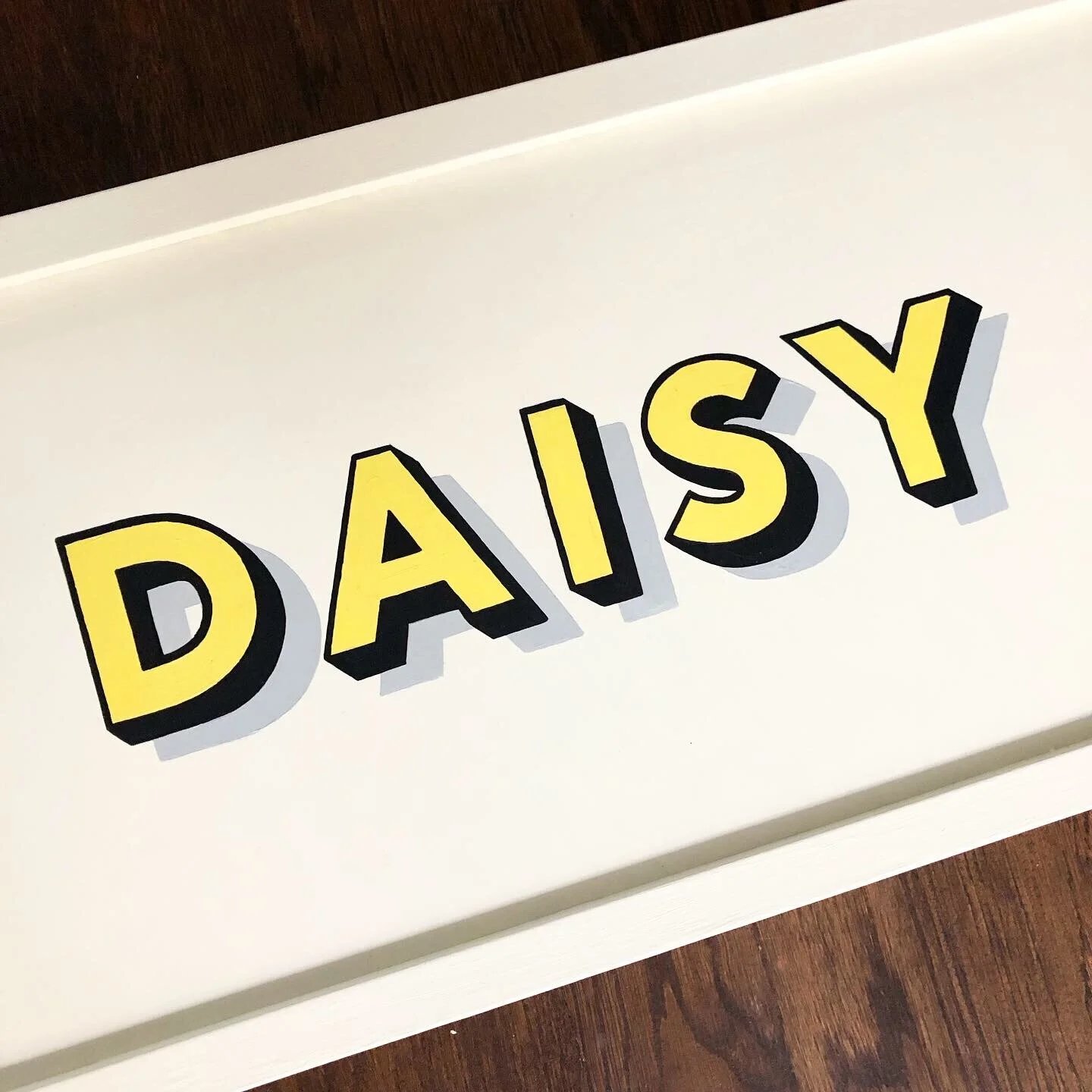 Bespoke commissions of hand painted names. Wall art for children’s bedrooms, gifts and keep sakes.