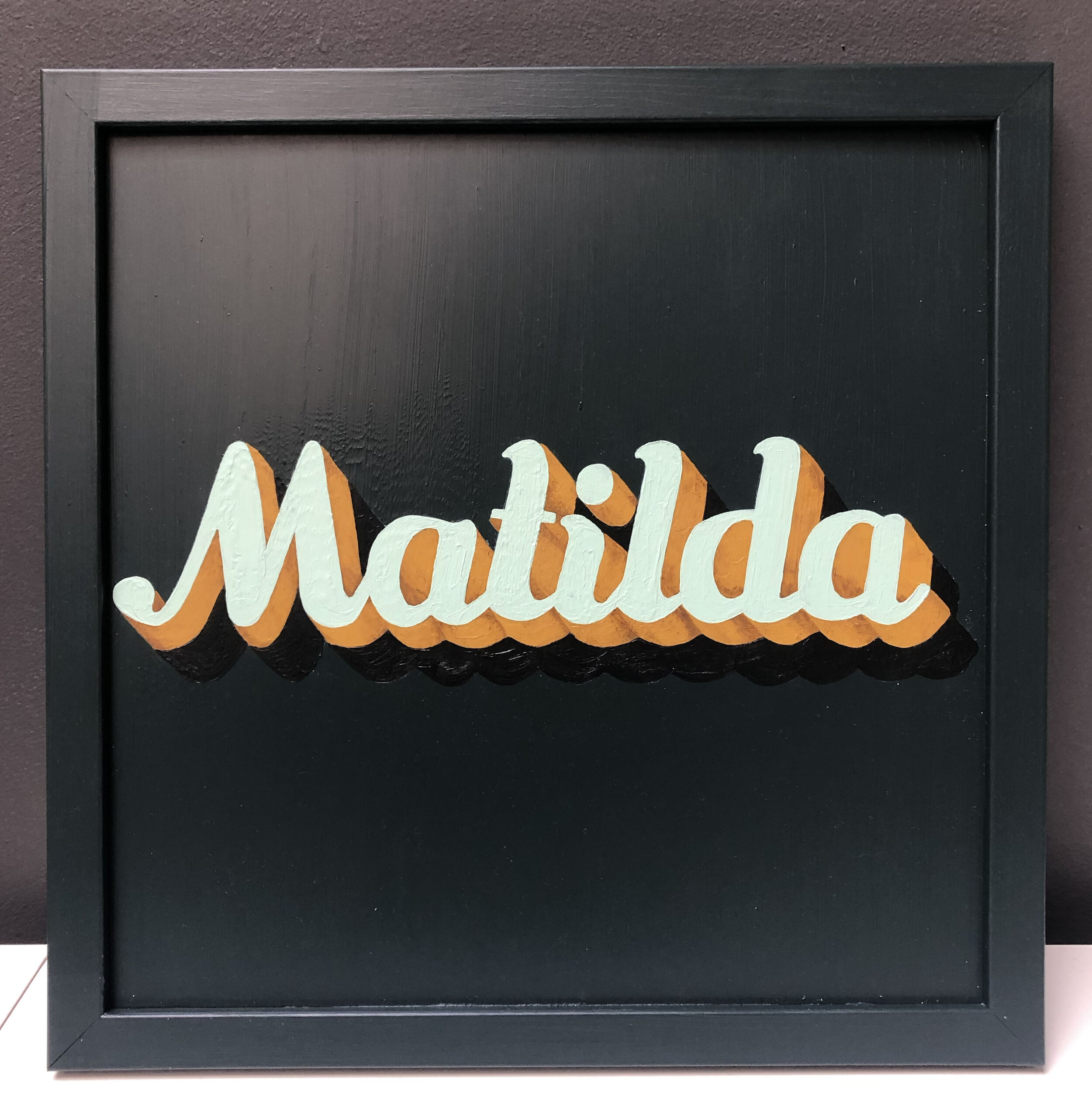 Bespoke commissions of hand painted names. Wall art for children’s bedrooms, gifts and keep sakes.