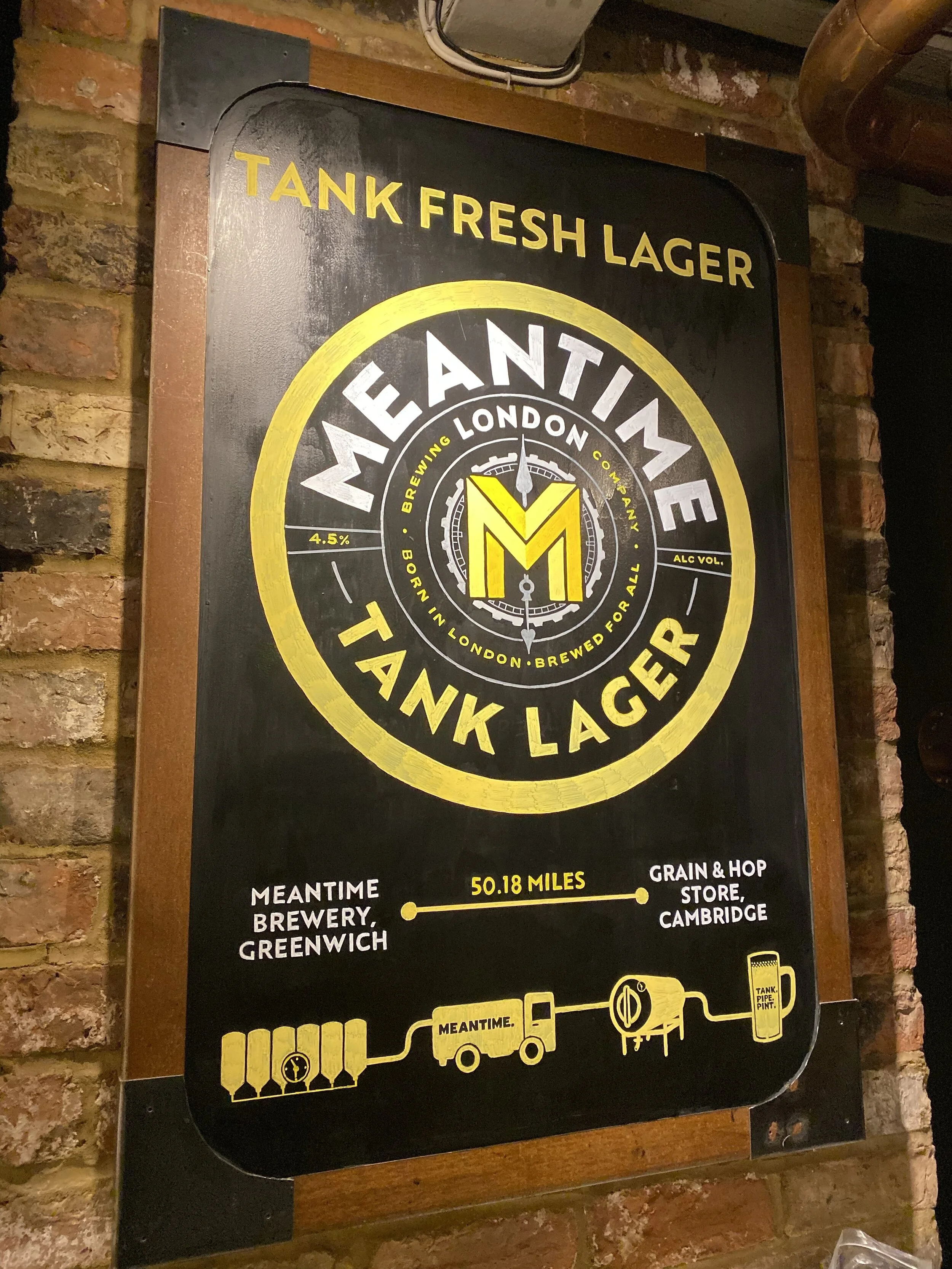 Hand painted pub chalkboard infographics and menu boards.