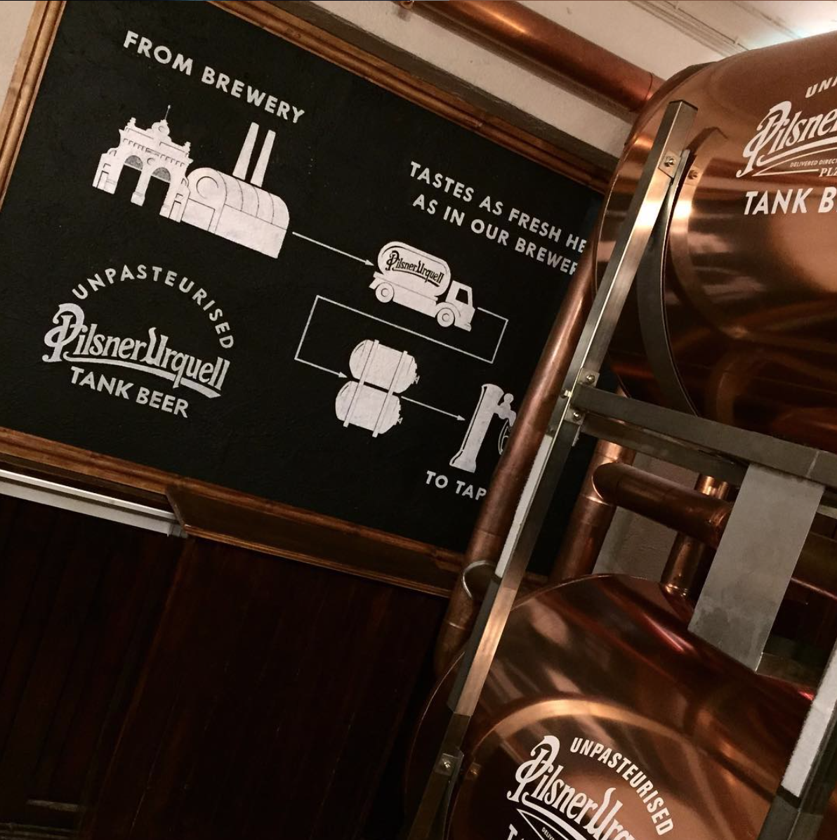 Hand painted pub chalkboard infographics and menu boards.