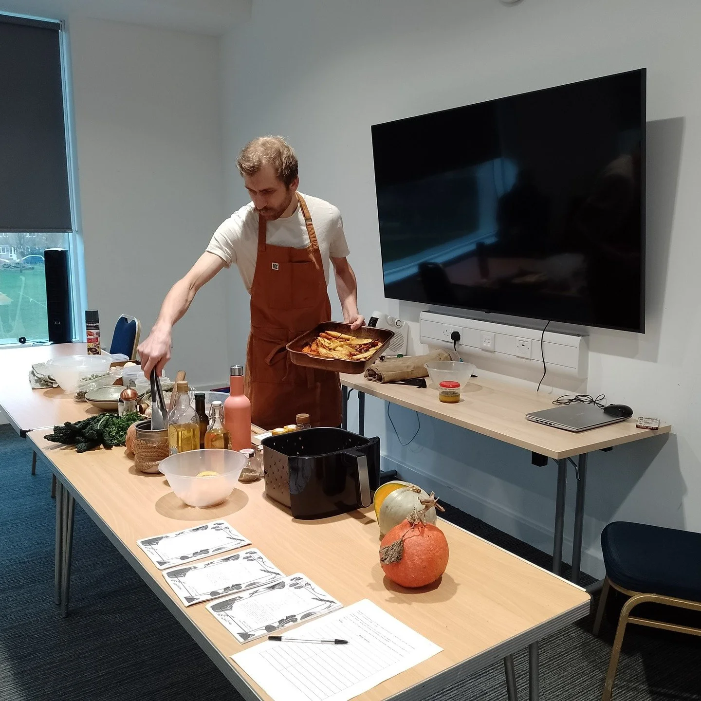We were delighted to be at @cufcfoundation Men's Health Event, talking about the health and sustainability benefits of plant centred eating, sharing fabulous seasonal recipes and running a cookery demonstration alongside the wonderful @wastenotrowen 