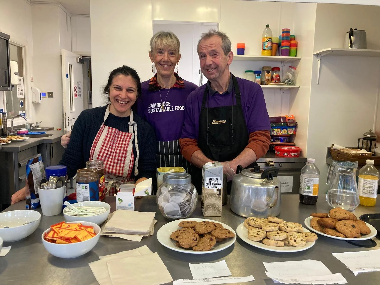 We had a great time at Mill Road Winter Fair on Saturday serving up hot drinks and homemade biscuits to lots of lovely visitors! 

Huge thanks to our fabulous volunteers Sue, Roly, Veronica, Pat, and Pauline for your fantastic help on the day, and Lo
