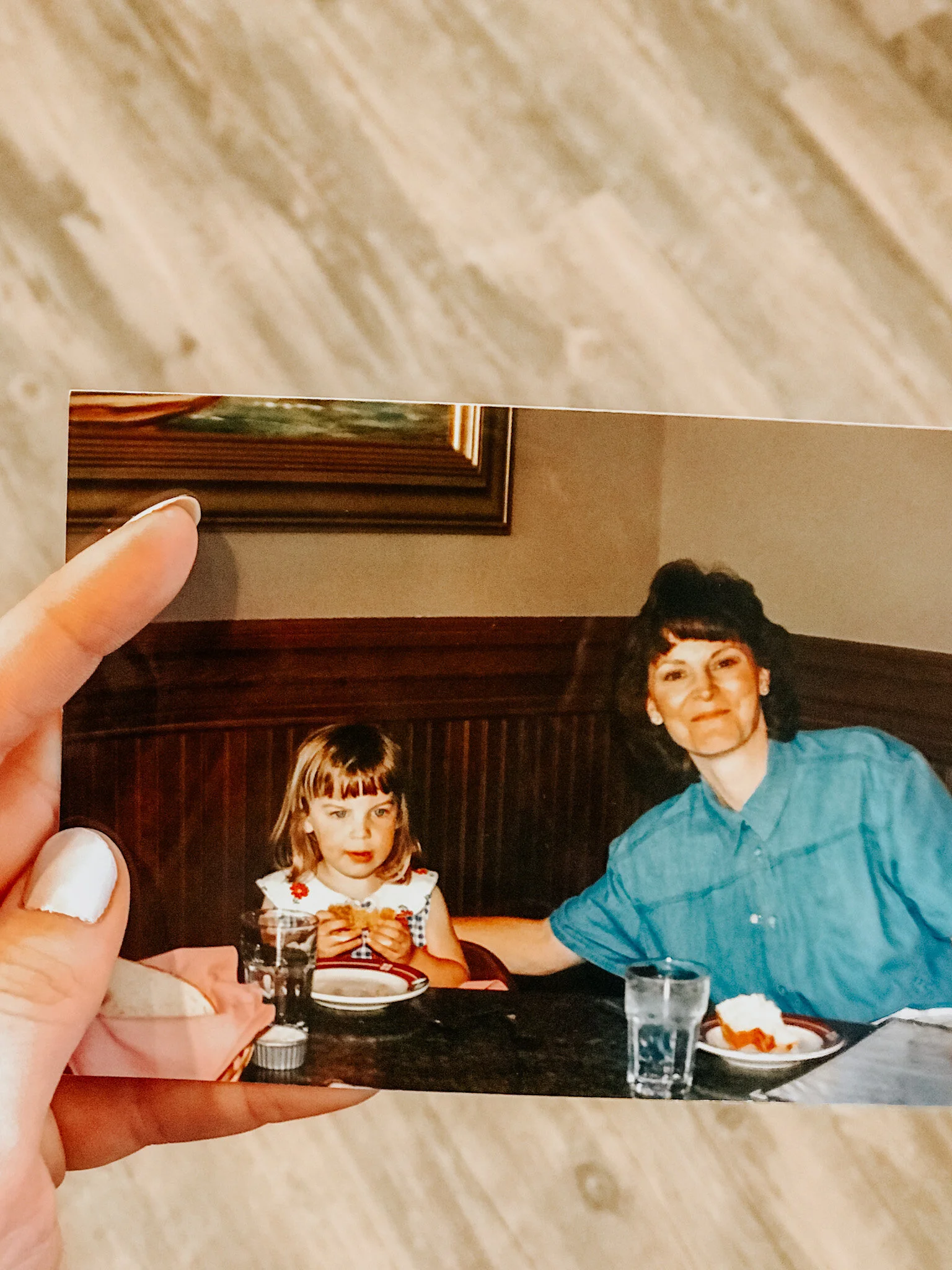 Soft smiles, food, and her… three of my favorite things. I don’t know why but I love the photo I keep tucked away in my Bible. Isn’t she beautiful! I love you mom.