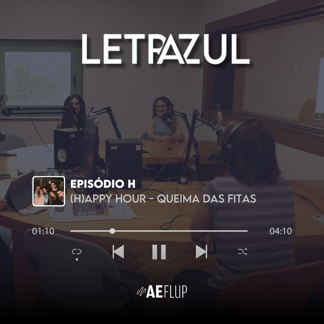 🎙️ Novo epis&oacute;dio do LetrAzul j&aacute; dispon&iacute;vel!

Neste epis&oacute;dio, fizemos o rescaldo da semana da Queima e  convid&aacute;mos o pessoal do Departamento Recreativo da AEFLUP para nos contar tudo sobre a Banheira, os bastidores,