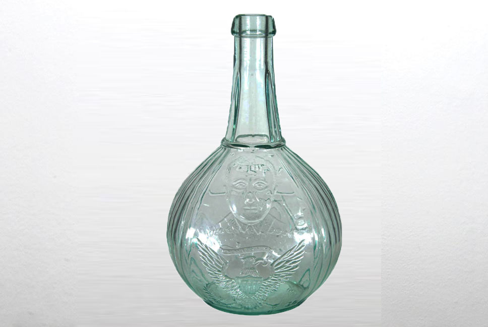 Roosevelt Wheaton glass flask