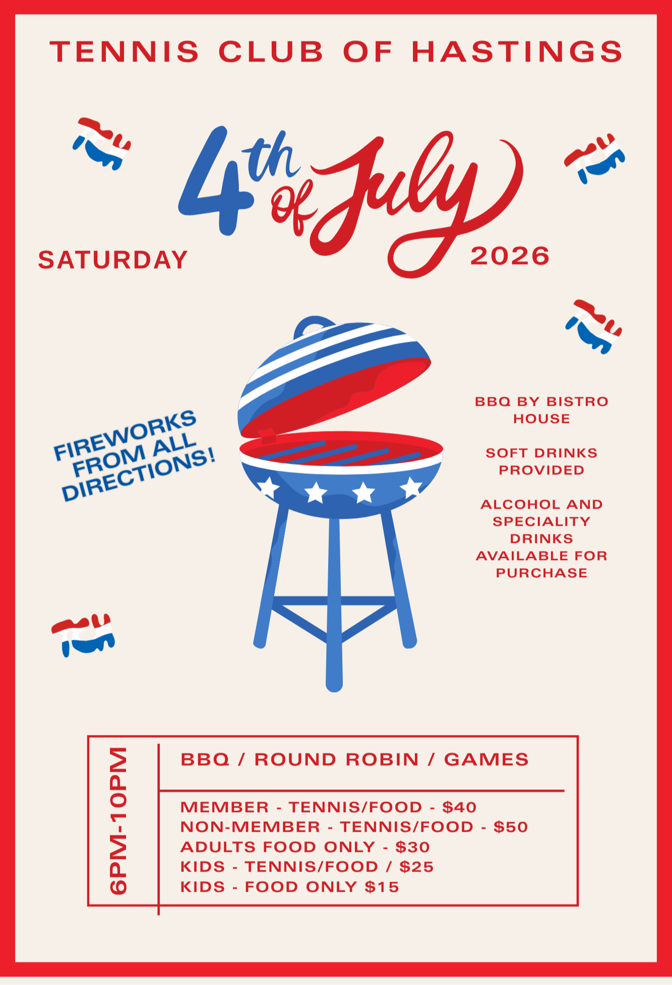 4th of July BBQ | Tennis Mixer