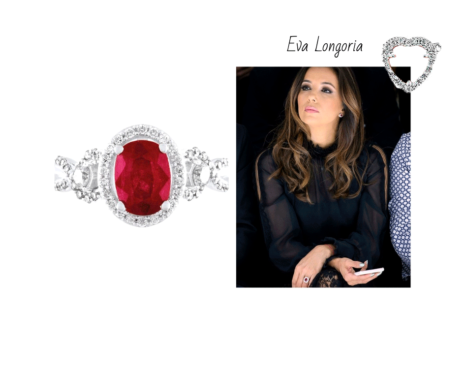 Garnet and Diamond Halo Ringin 18k White Gold (10x8mm) Source : www.bluenile.com
