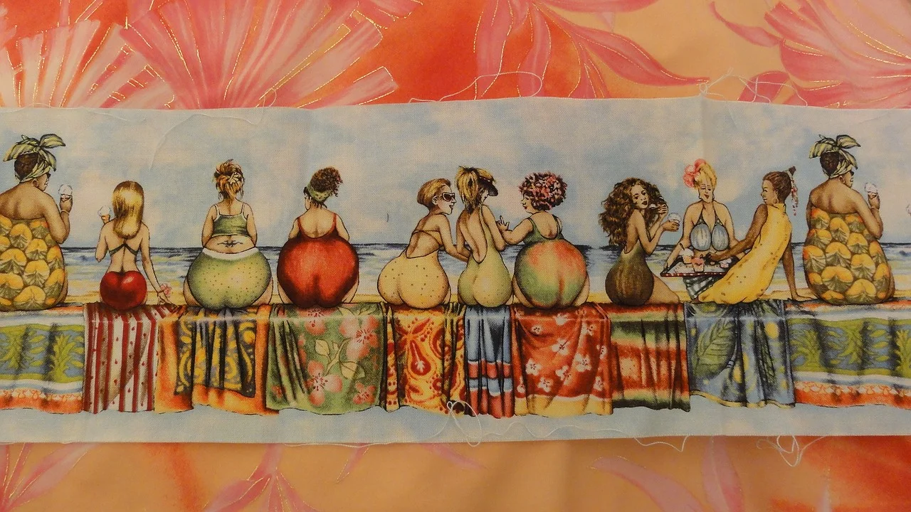 So much love for this fruity booty fabric swatch! I need a beach towel or coverup with this pattern! Hope it makes you smile, too!