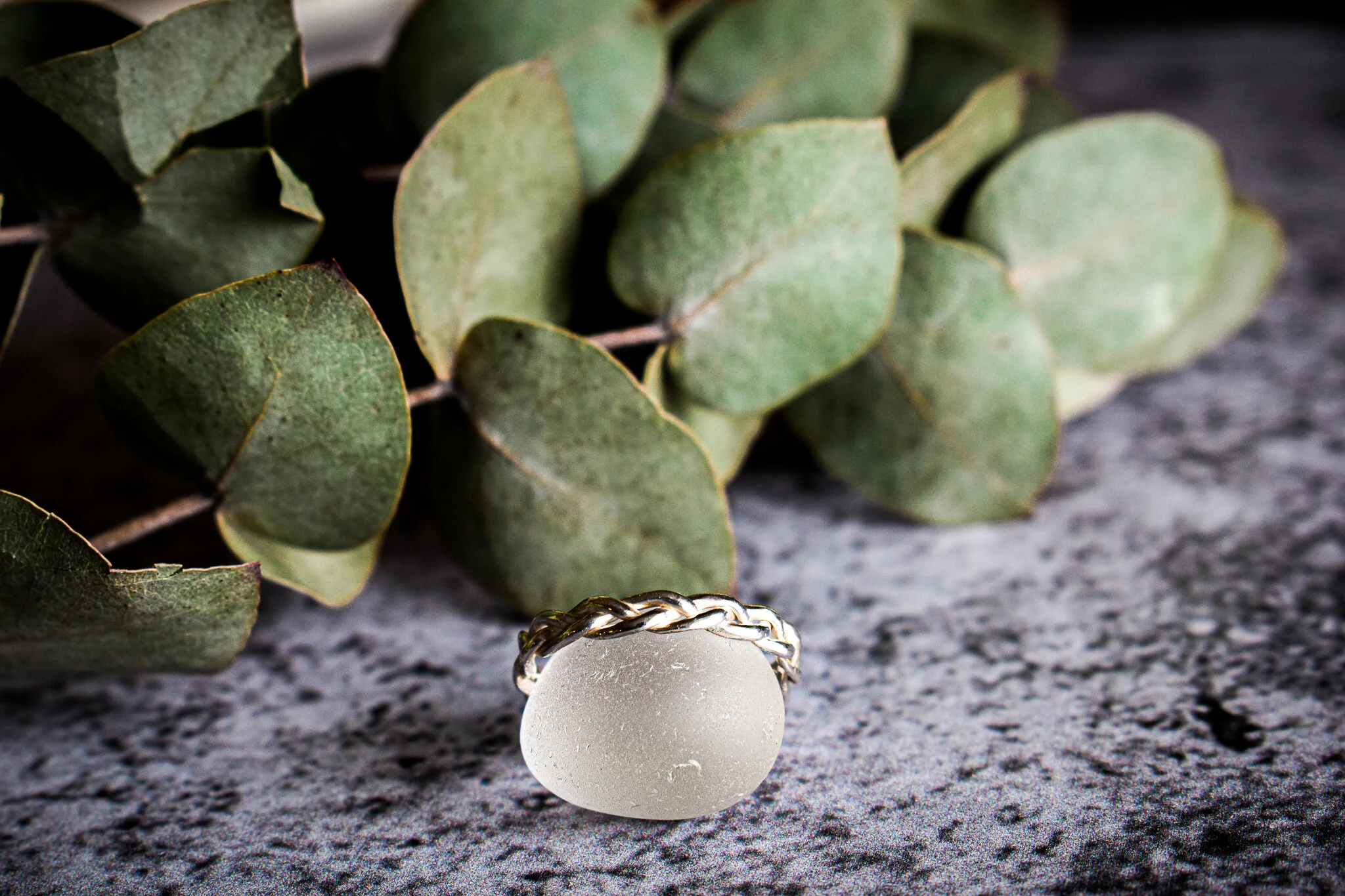 Bague tressée en argent