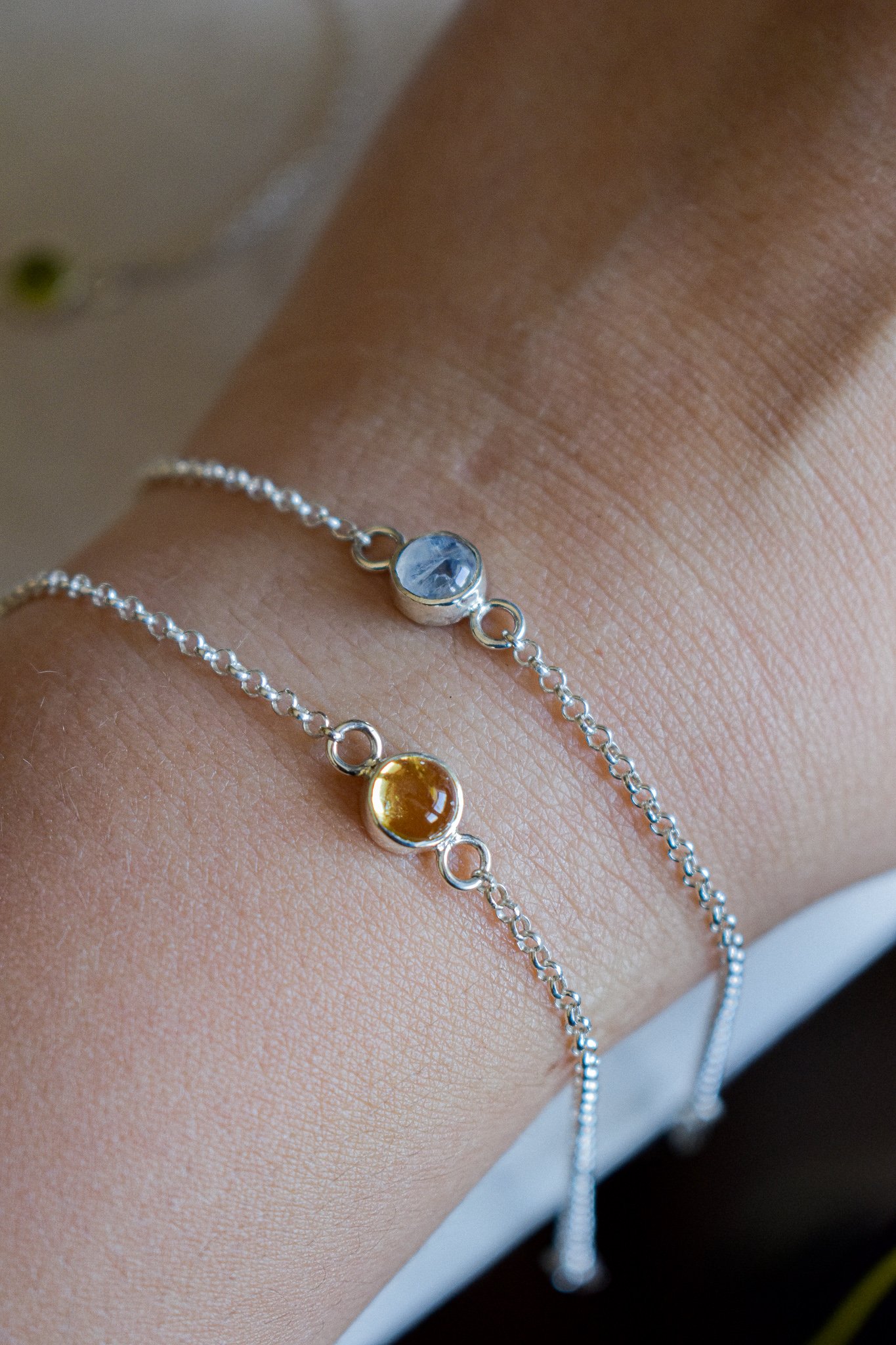 Bracelet en Argent - Pierre de naissance