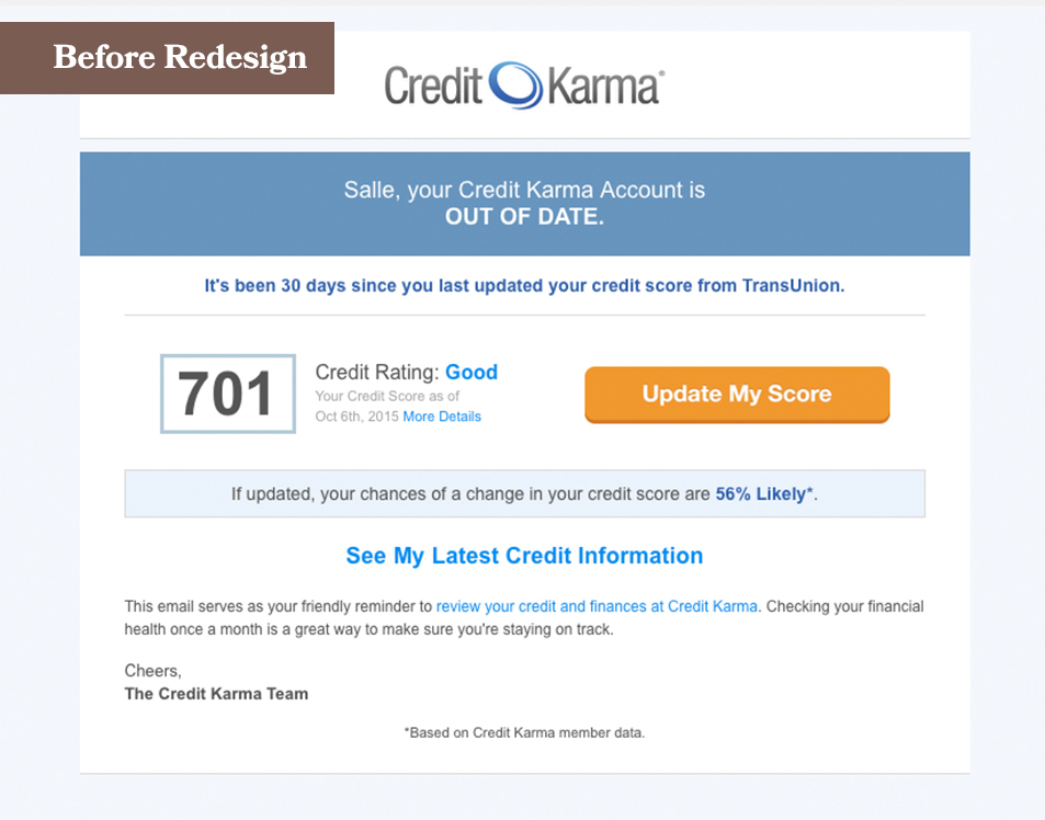 How to change my credit karma information