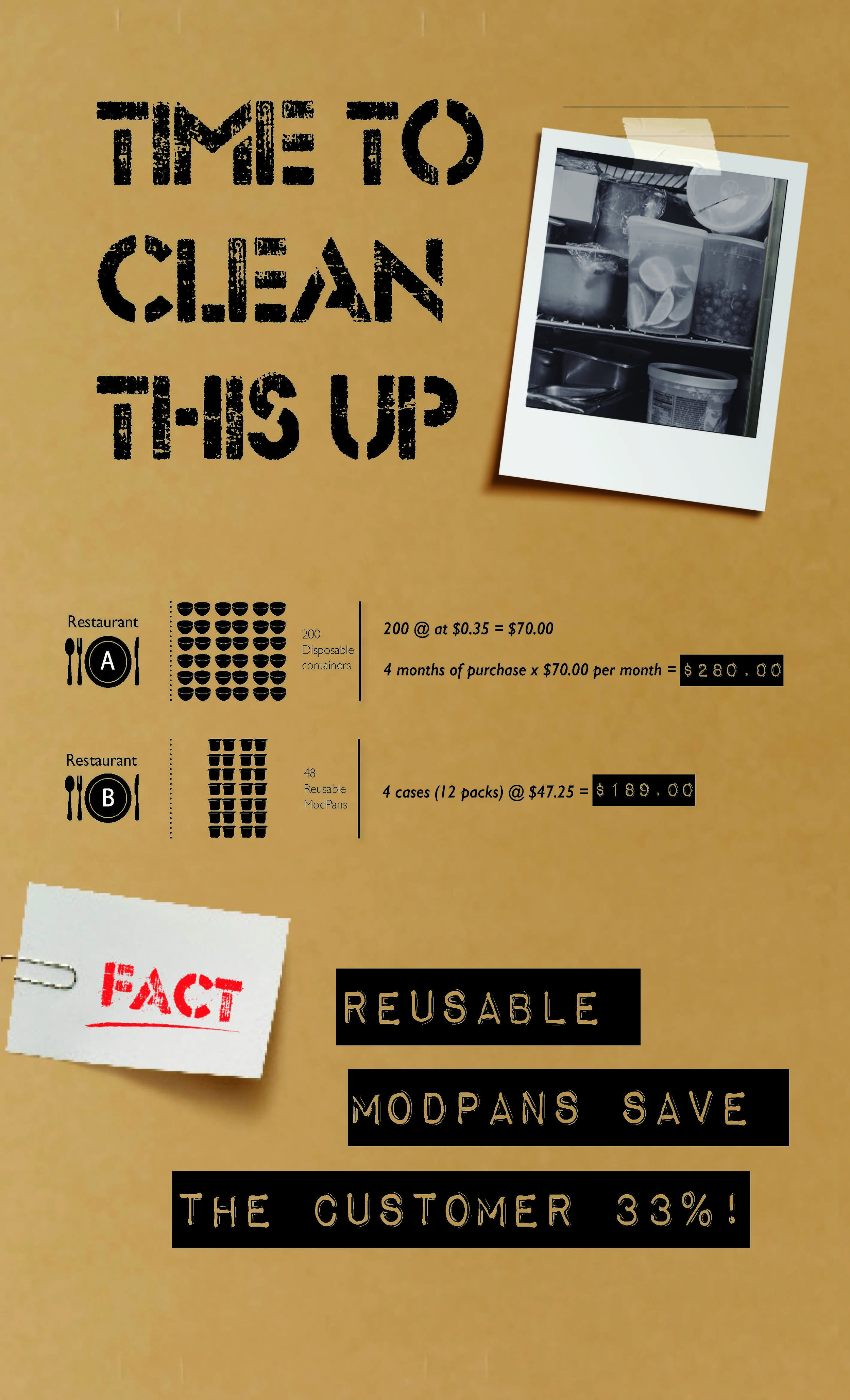 11 x 17 ModPan Tabletop Sign