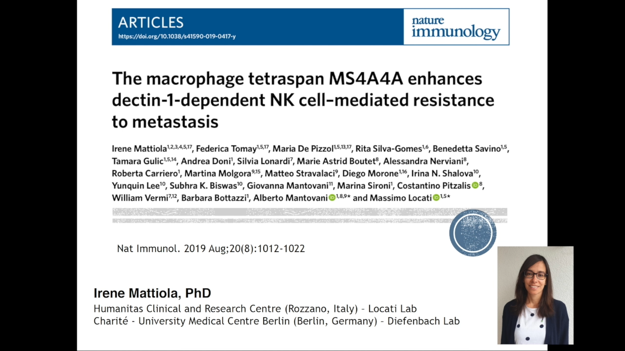 The macrophage tetraspan MS4A4A enhances dectin-1-dependent NK cell-mediated resistance to metastasis.
