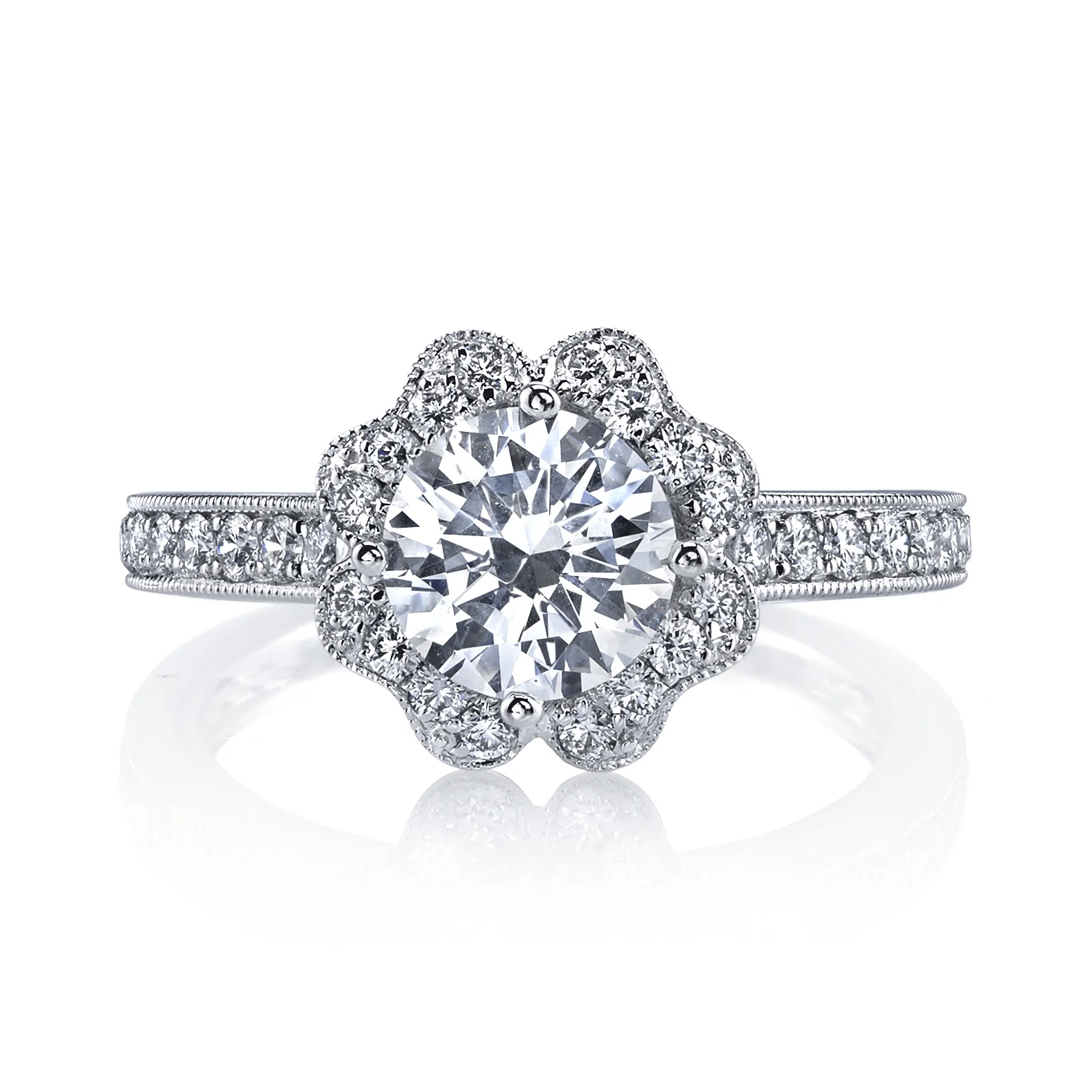Halo Engagement Diamond Ring