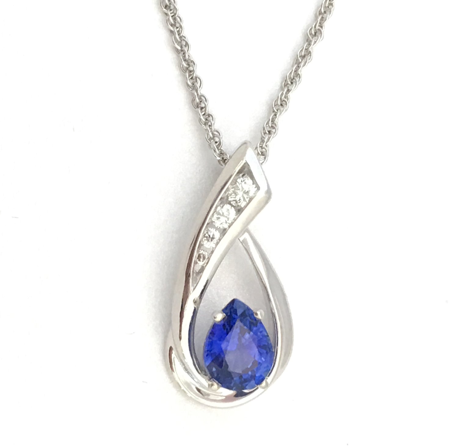 Custom Blue Sapphire Pendant