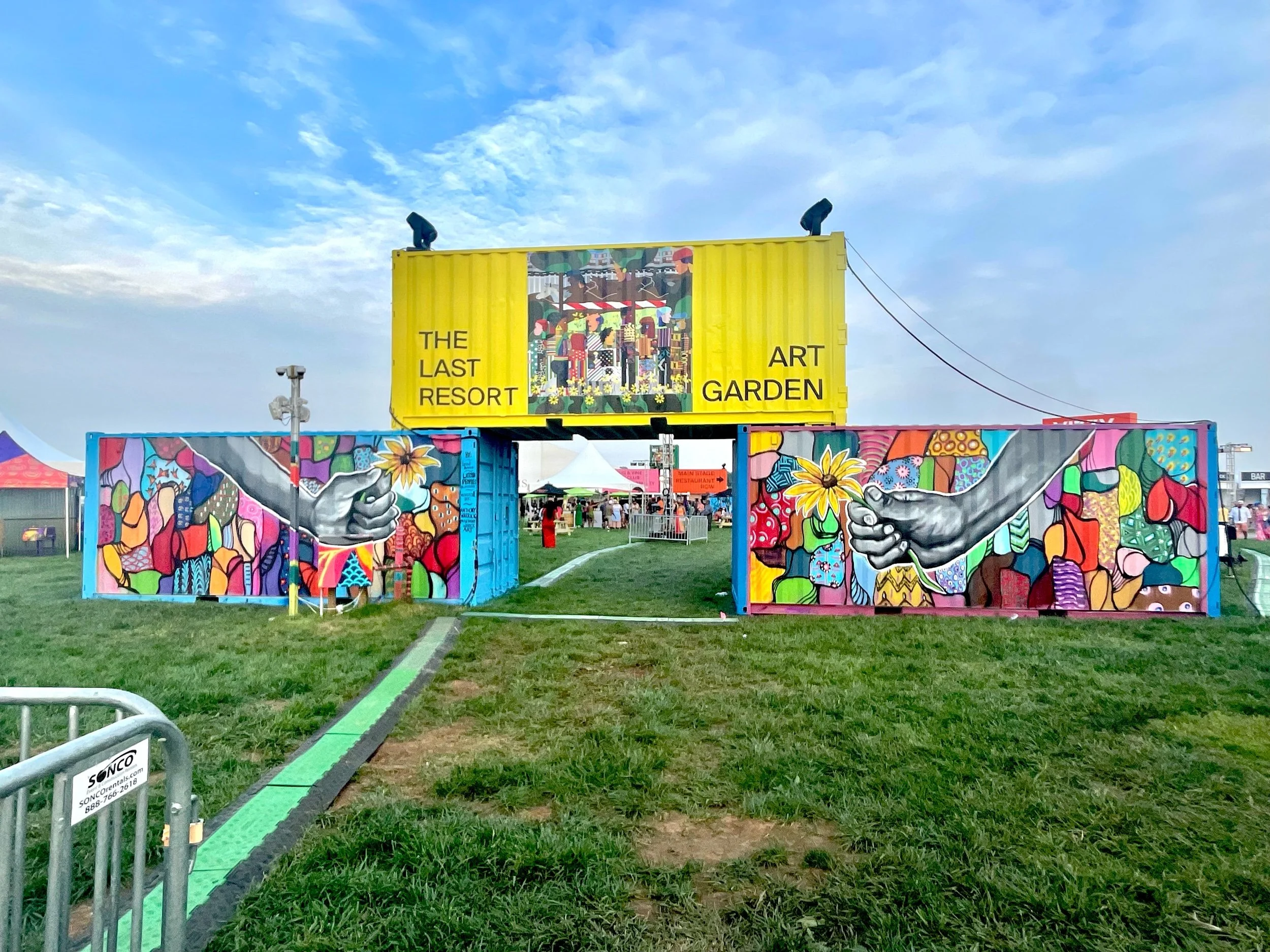  Mural activation at Pimlico infield during Preakness 147 weekend, curated by acclaimed Baltimore multidisciplinary artist and founder of “The Last Resort Artist Retreat” Derrick Adams. 