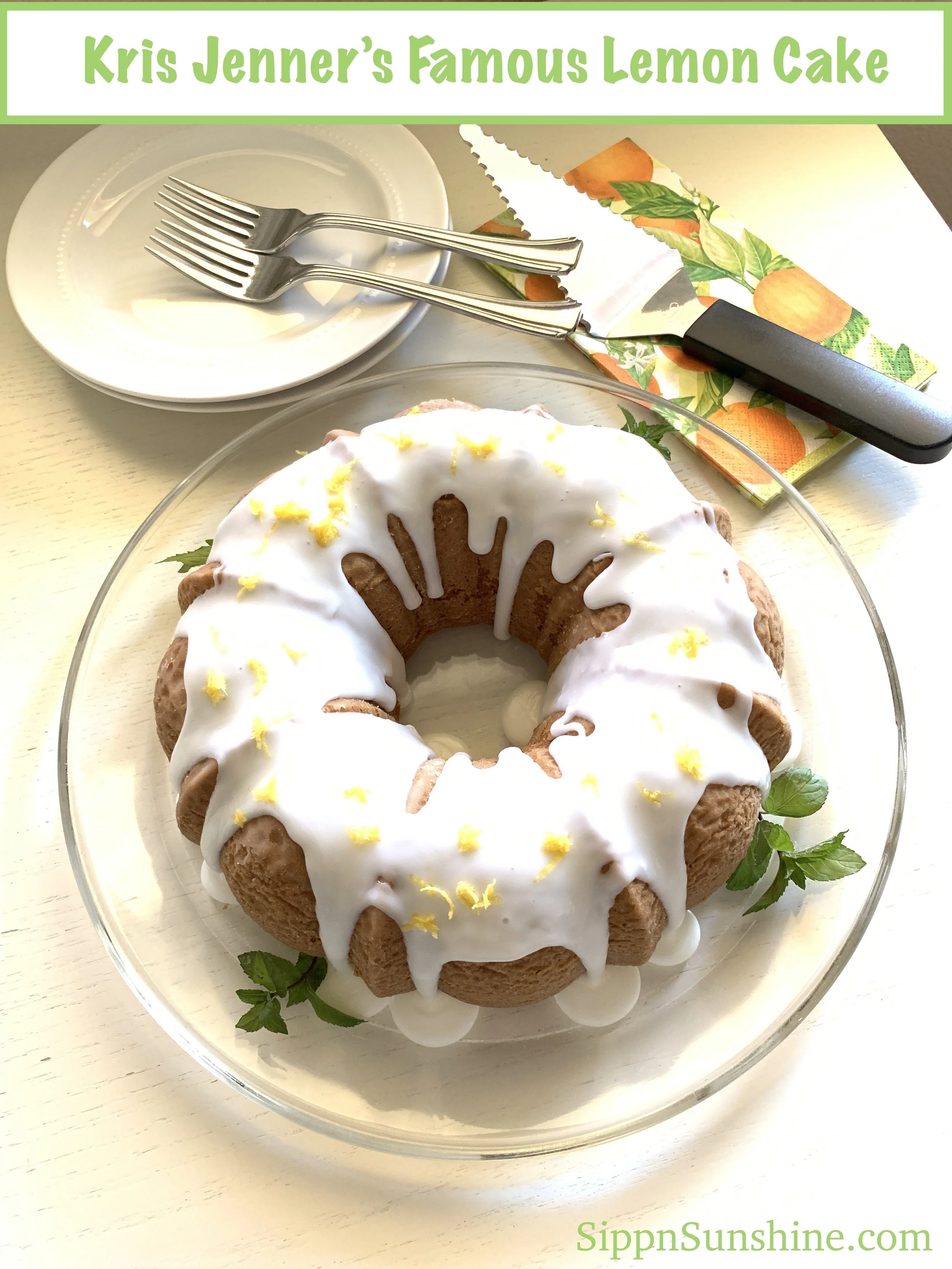 Kris Jenner's Famous Lemon Cake