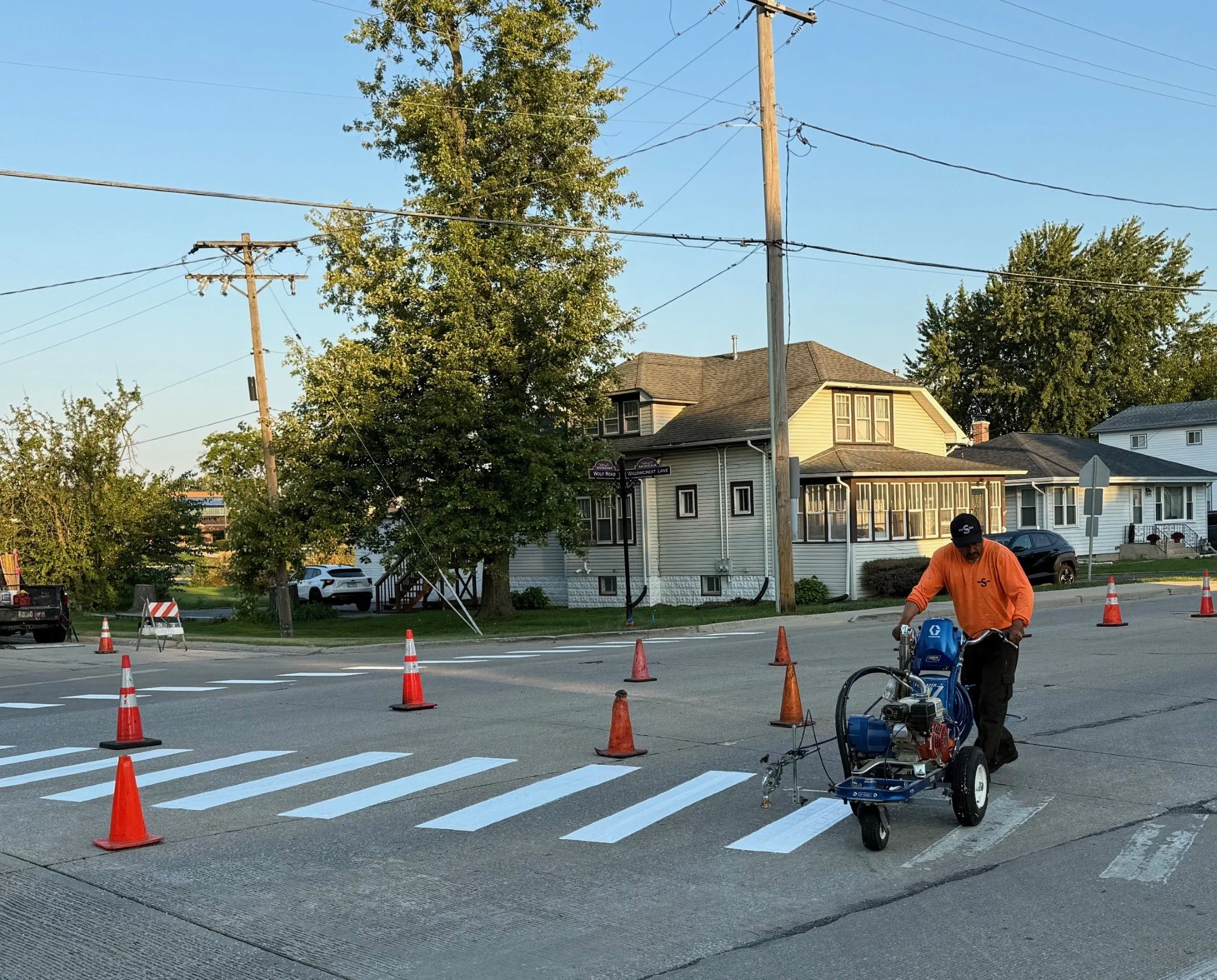 Precision Line Striping and Traffic Marking Services
