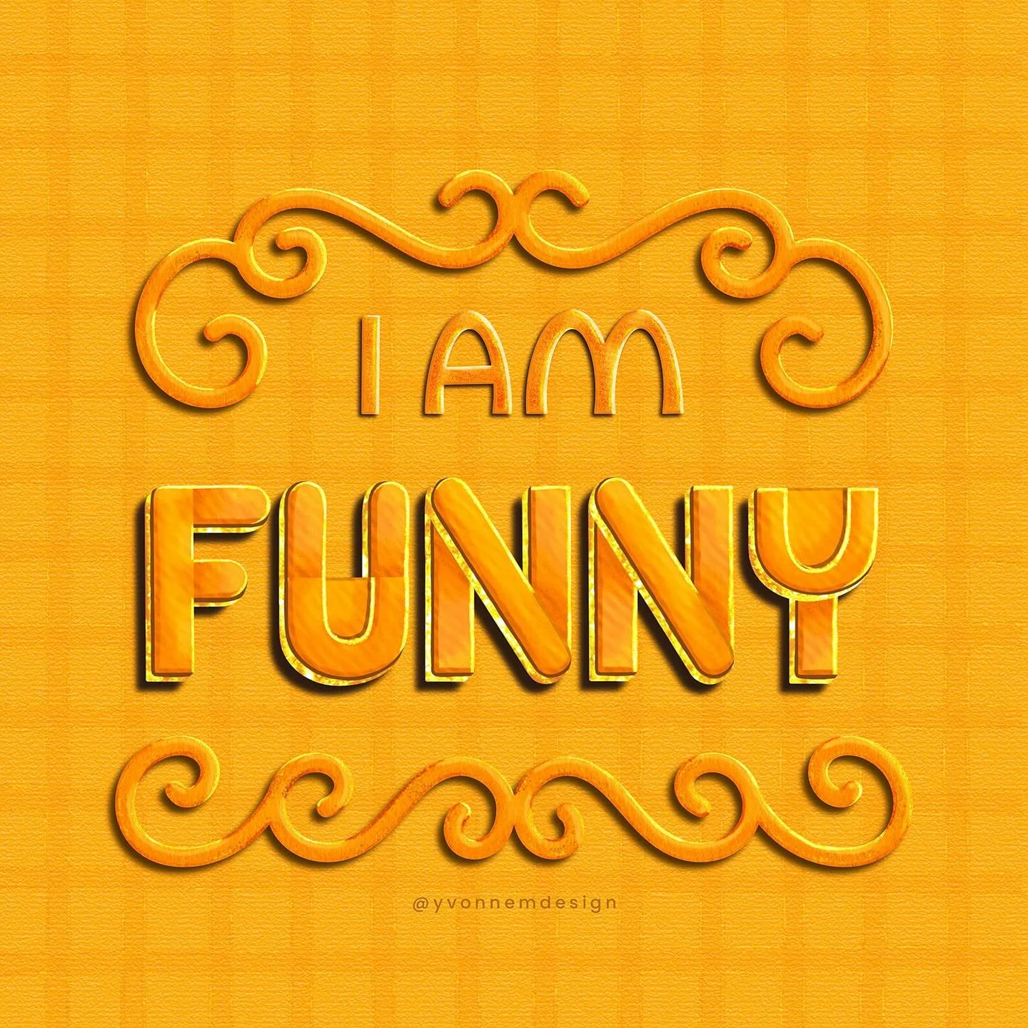 Lettering Style Challenge 2024 by @aureliemaron. Day 29: Geometric

Today&rsquo;s affirmation &ldquo;I am funny&rdquo;. 🤡

I strongly believe laughter is an important part of life. I&rsquo;m a major goofball when I&rsquo;m comfortable enough with so