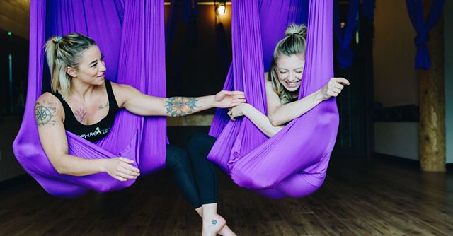 These photos were taken my FIRST CLASS! I couldn't believe how many things I could do day one! It was so much fun and not at all what I was expecting! I could do certain moves quite easily and they felt theraputice like deep stretches and movements I