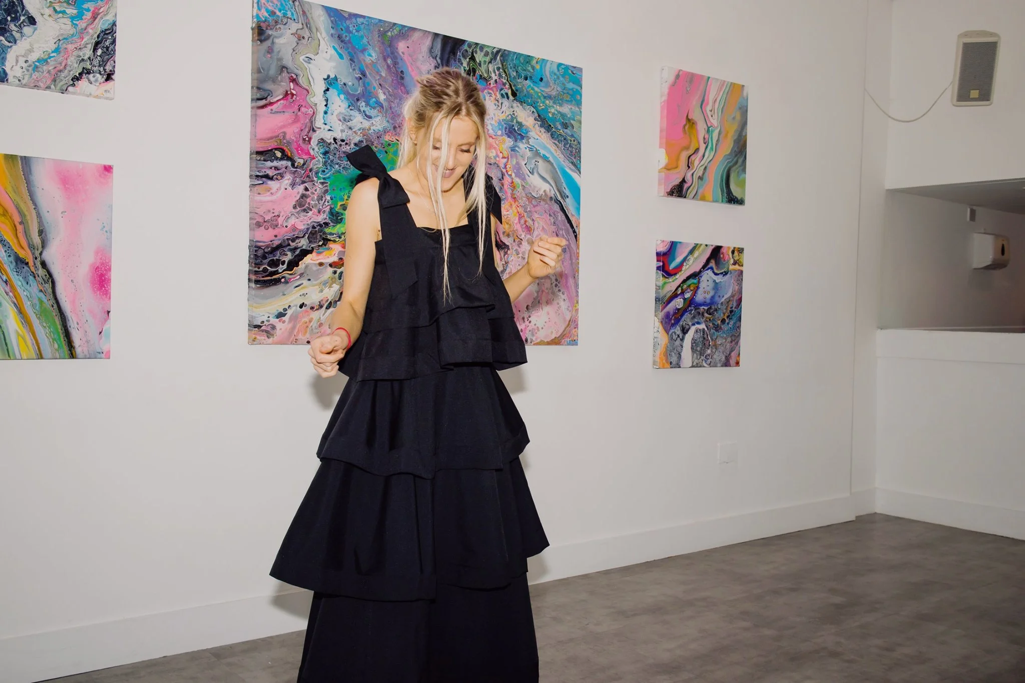 Tea at one of her in-person exhibits. PHOTO COURTESY OF SALLY TWIGG