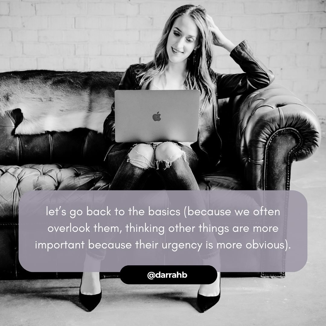 if you&rsquo;re not evaluating your baseline needs like sleep, nutrition, hydration, and energy management, all of your other goals will suffer.