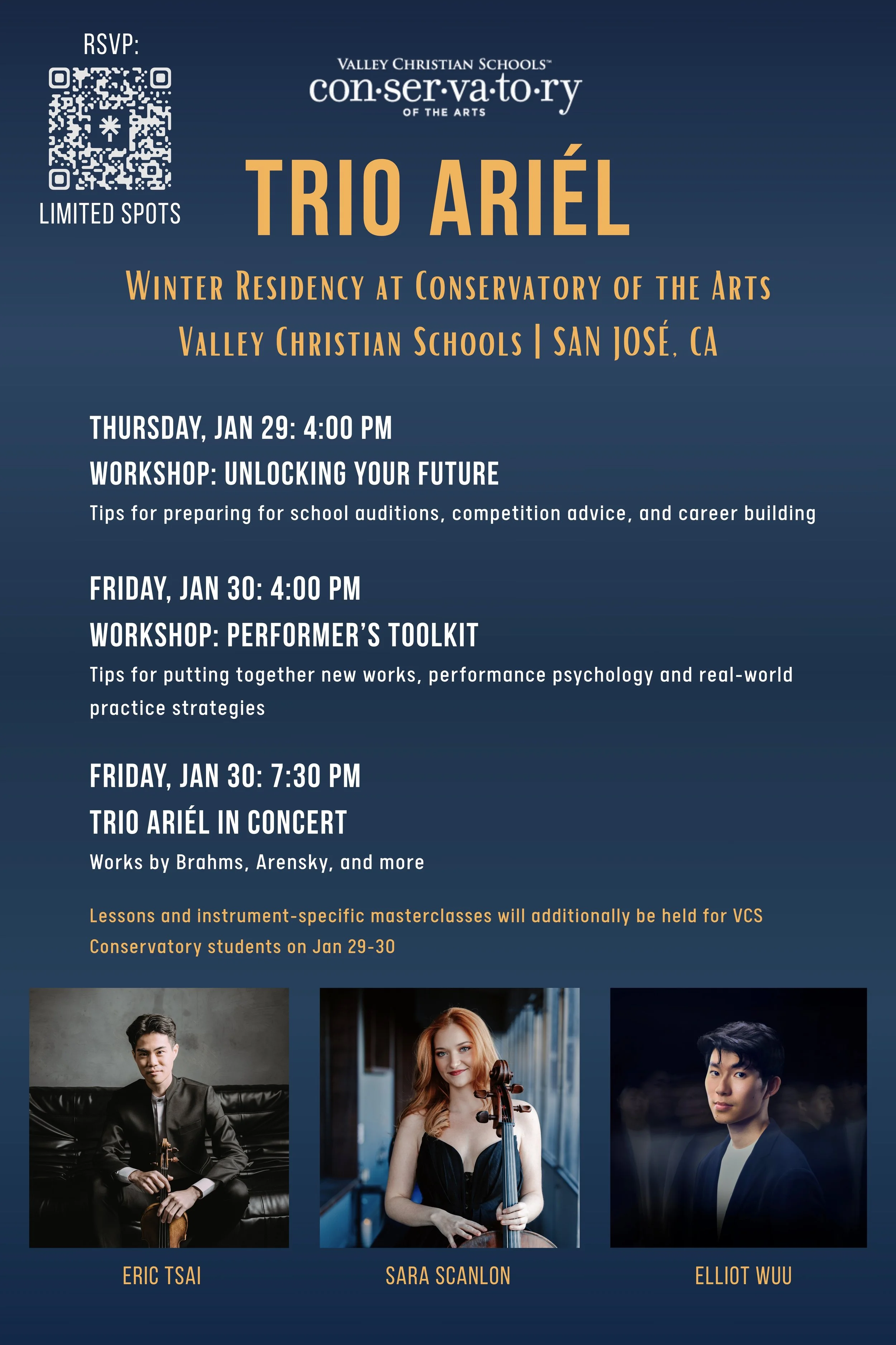 Trio Ariél VCS Conservatory Winter Residency 