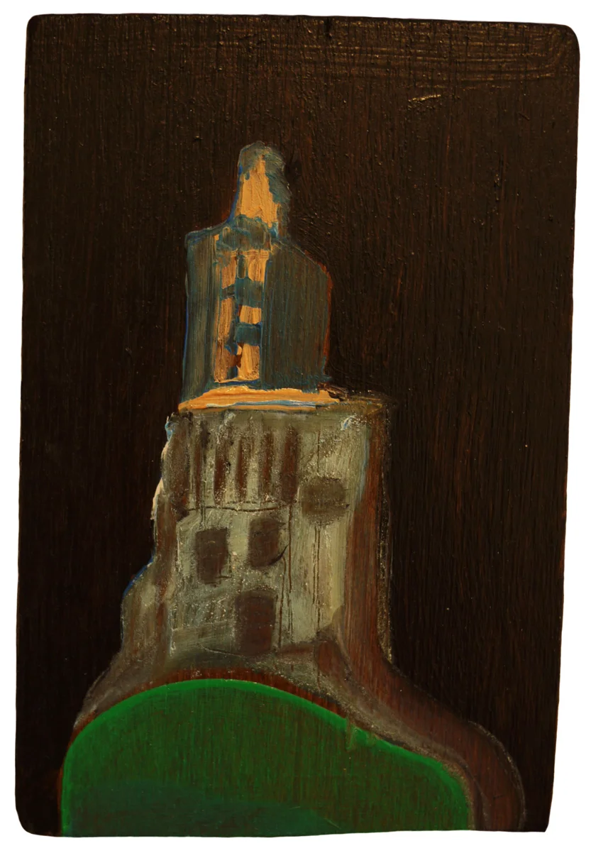 Lighthouse, 2018, oil on board, 13cm x 20cm