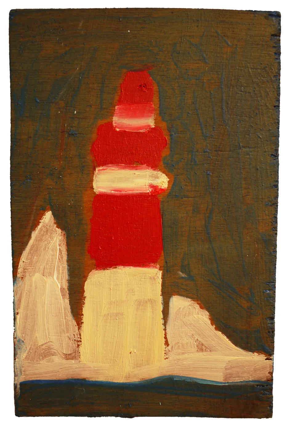 Lighthouse, 2018, oil on board, 13cm x 20cm