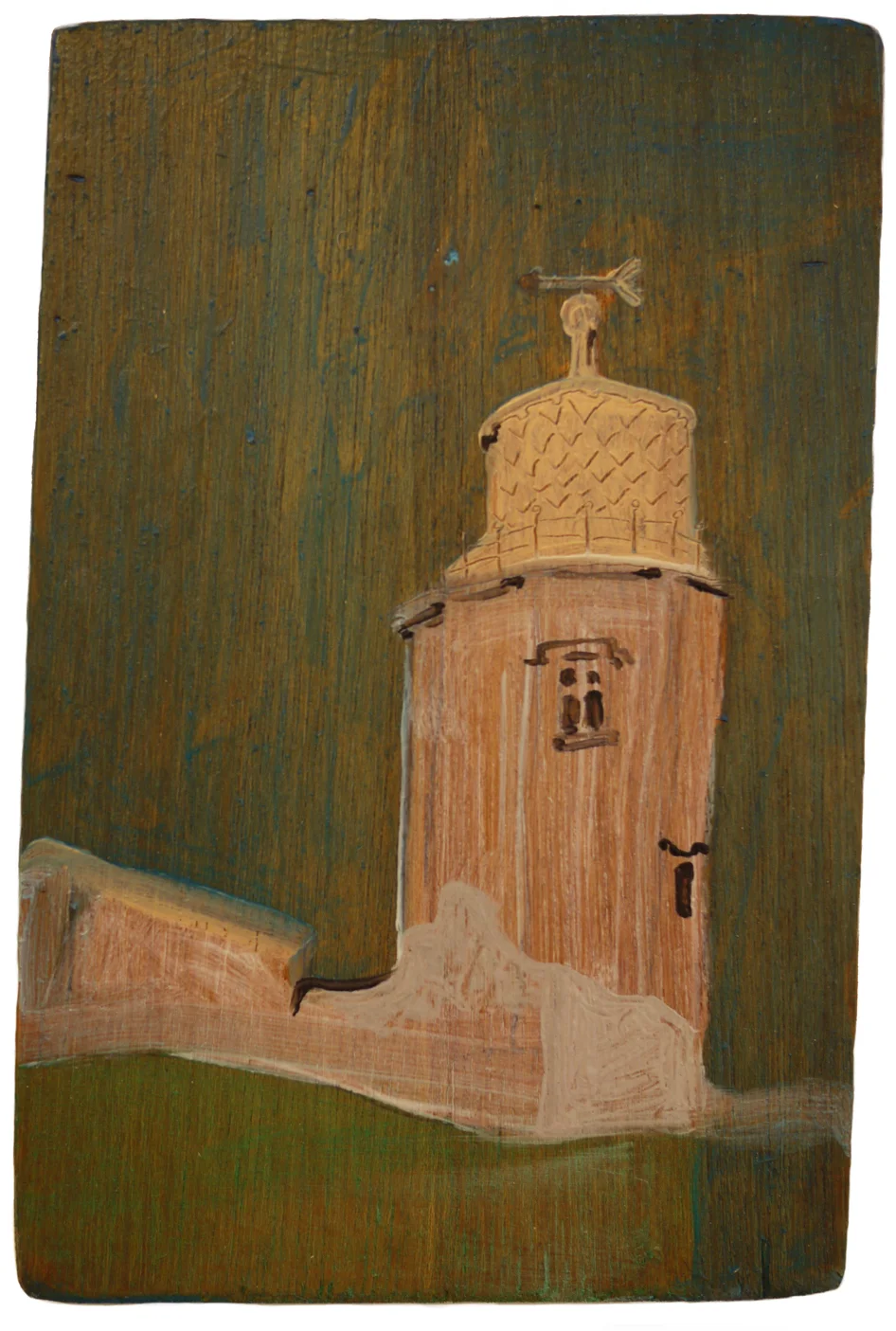 Lighthouse, 2018, oil on board, 13cm x 20cm