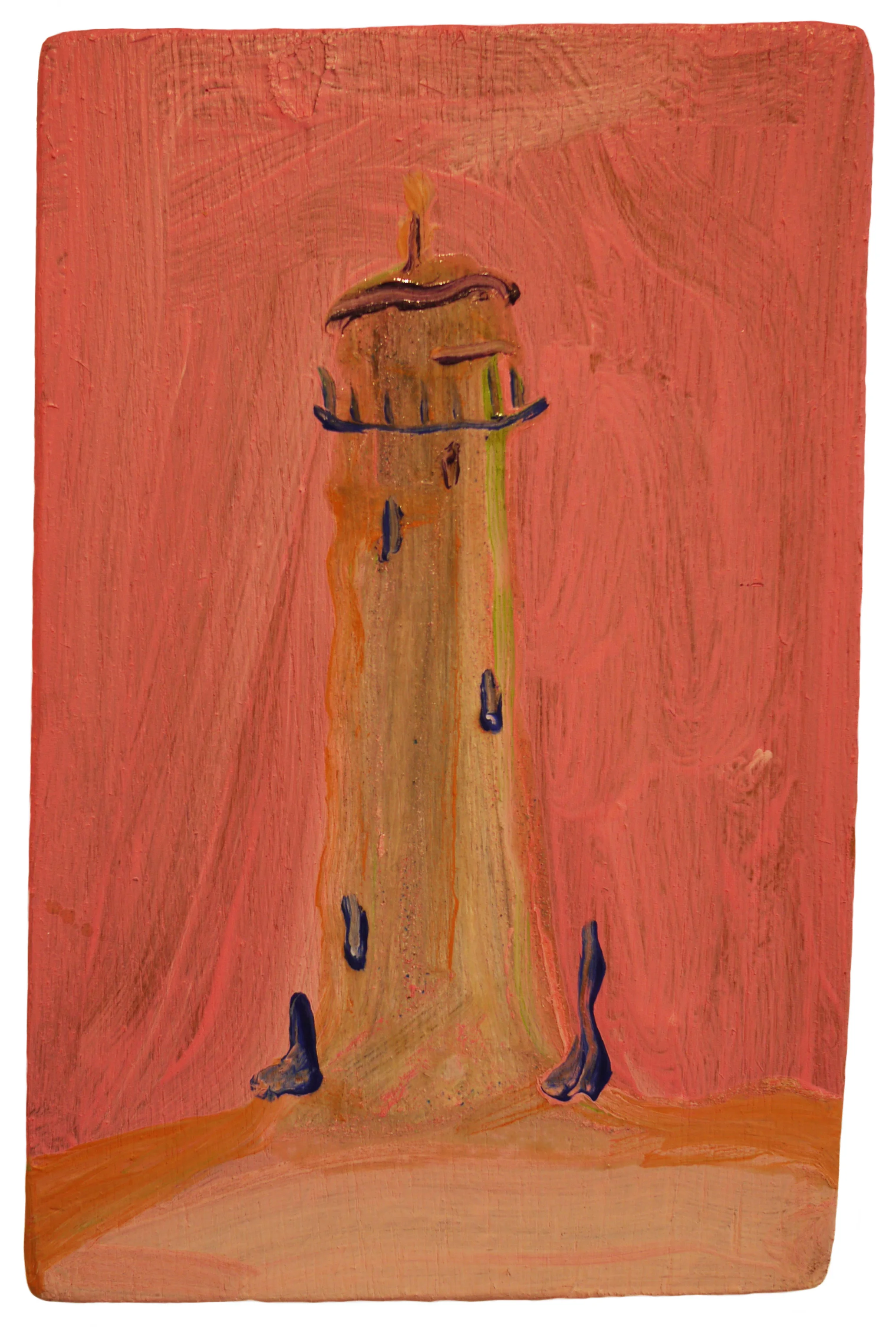 Lighthouse, 2018, oil on board, 13cm x 20cm