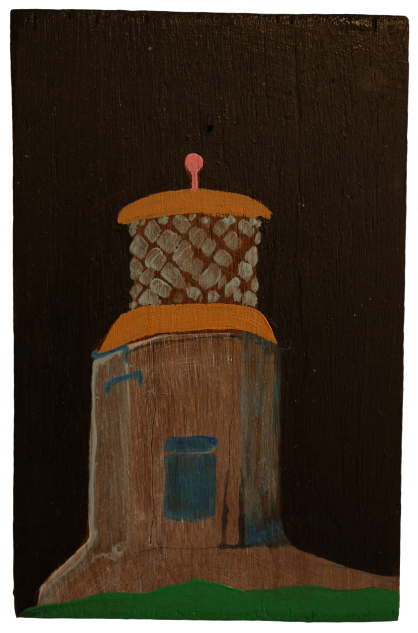 Lighthouse, 2018, oil on board, 13cm x 20cm