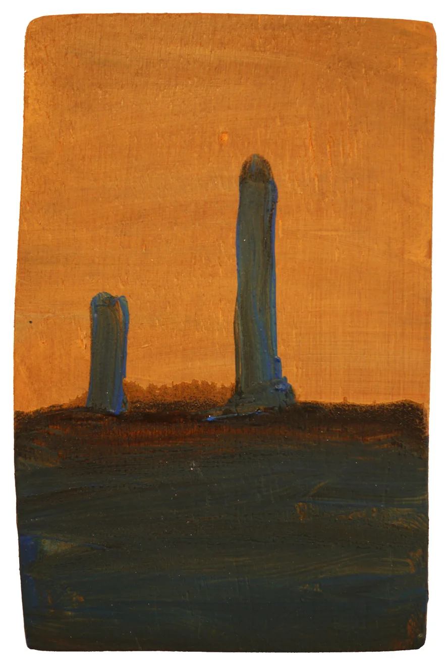 Lighthouse, 2018, oil on board, 13cm x 20cm