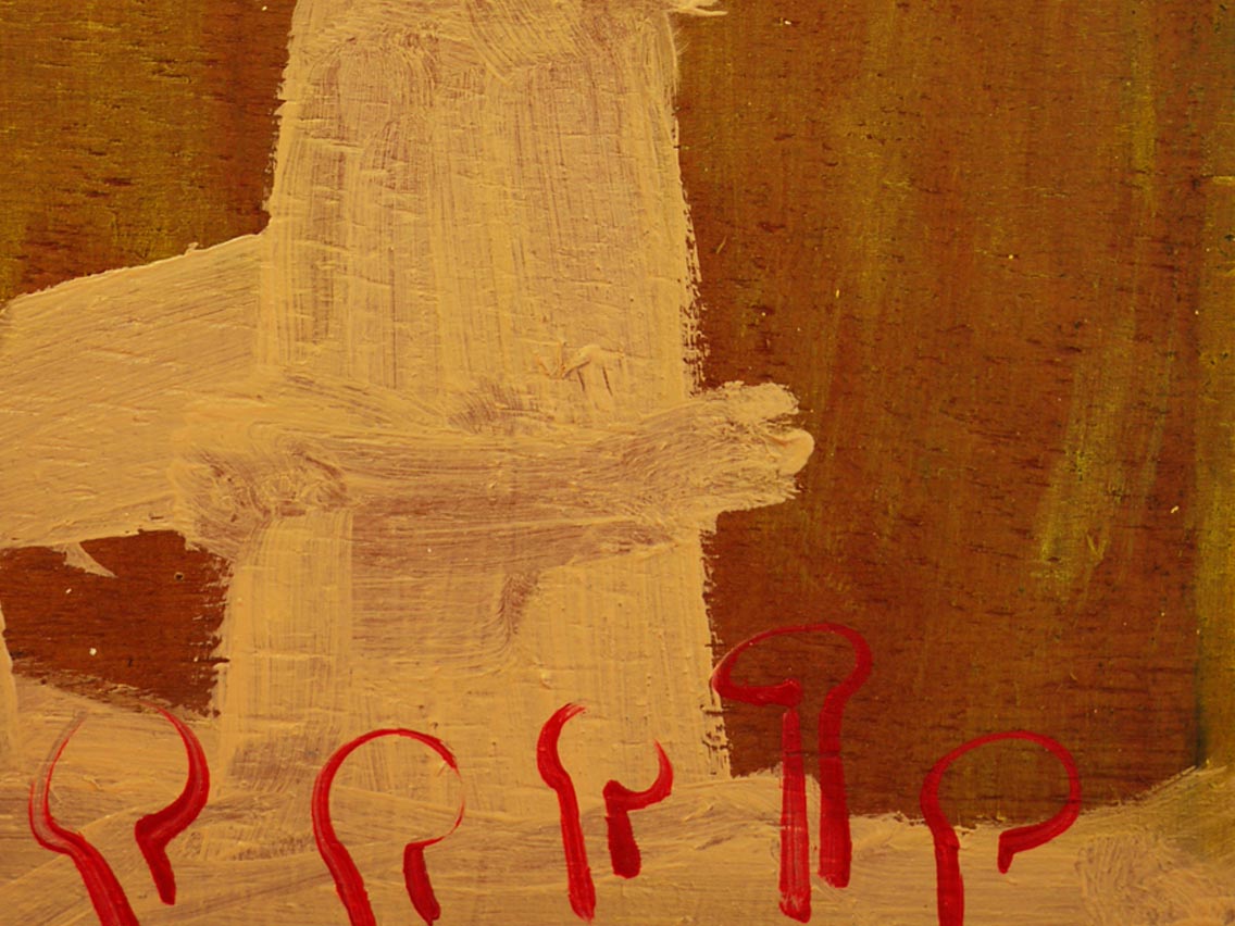 Detail from Lighthouse series, oil on Board, 2019