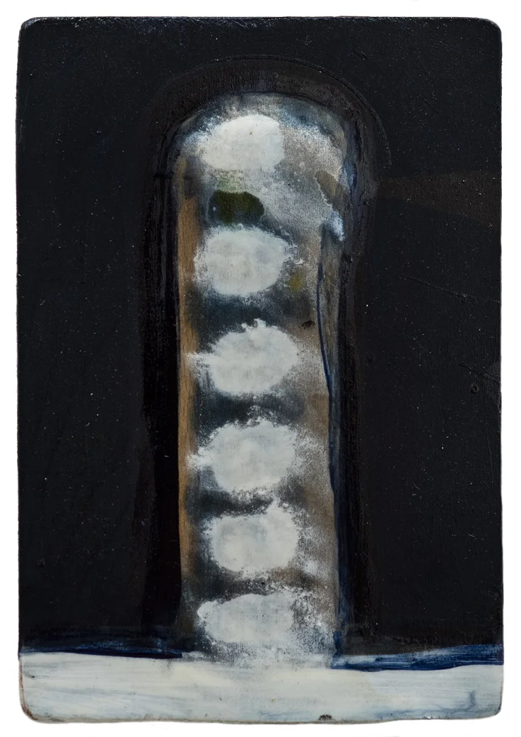 Lighthouse, 2019, oil on board, 13cm x 20cm