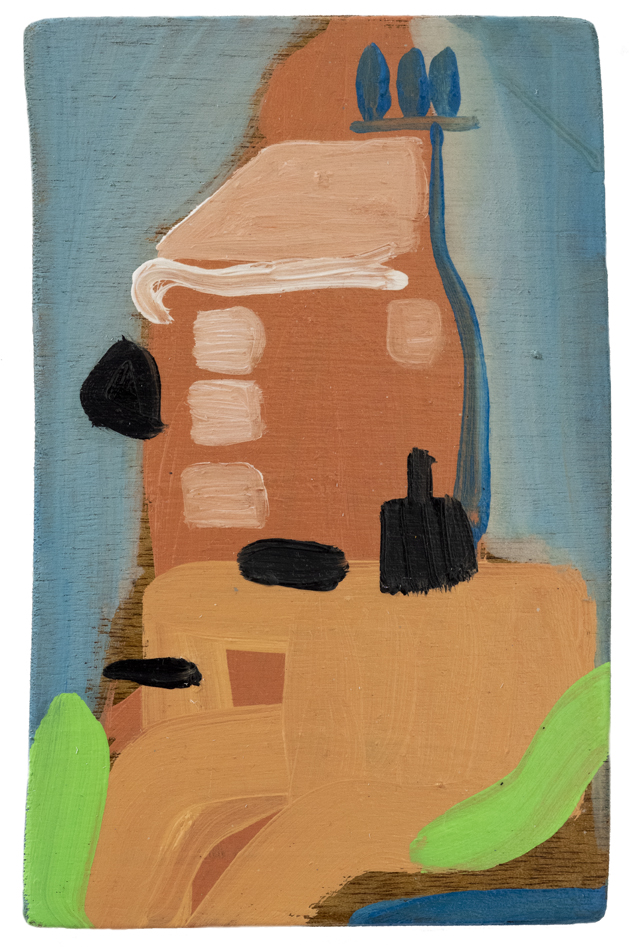 Lighthouse, 2019, oil on board, 13cm x 20cm