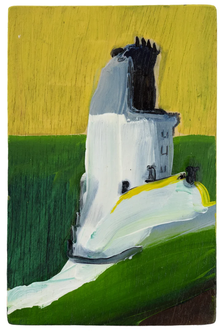 Lighthouse, 2019, oil on board, 13cm x 20cm