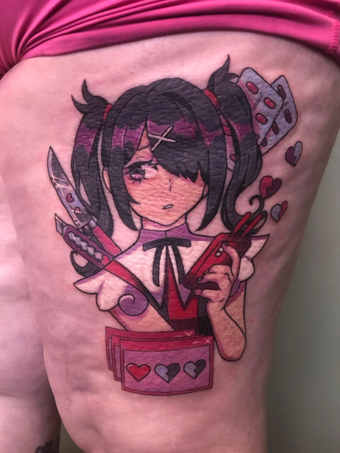 Needy Streamer Overload! So happy this flash got claimed and I hope to do more anime tattoos in the future. Thank you Kathryn for coming in! 

Studio: @drmorsetattoo 

#animetattoo #wellingtontattoostudio #wellington #needystreameroverload