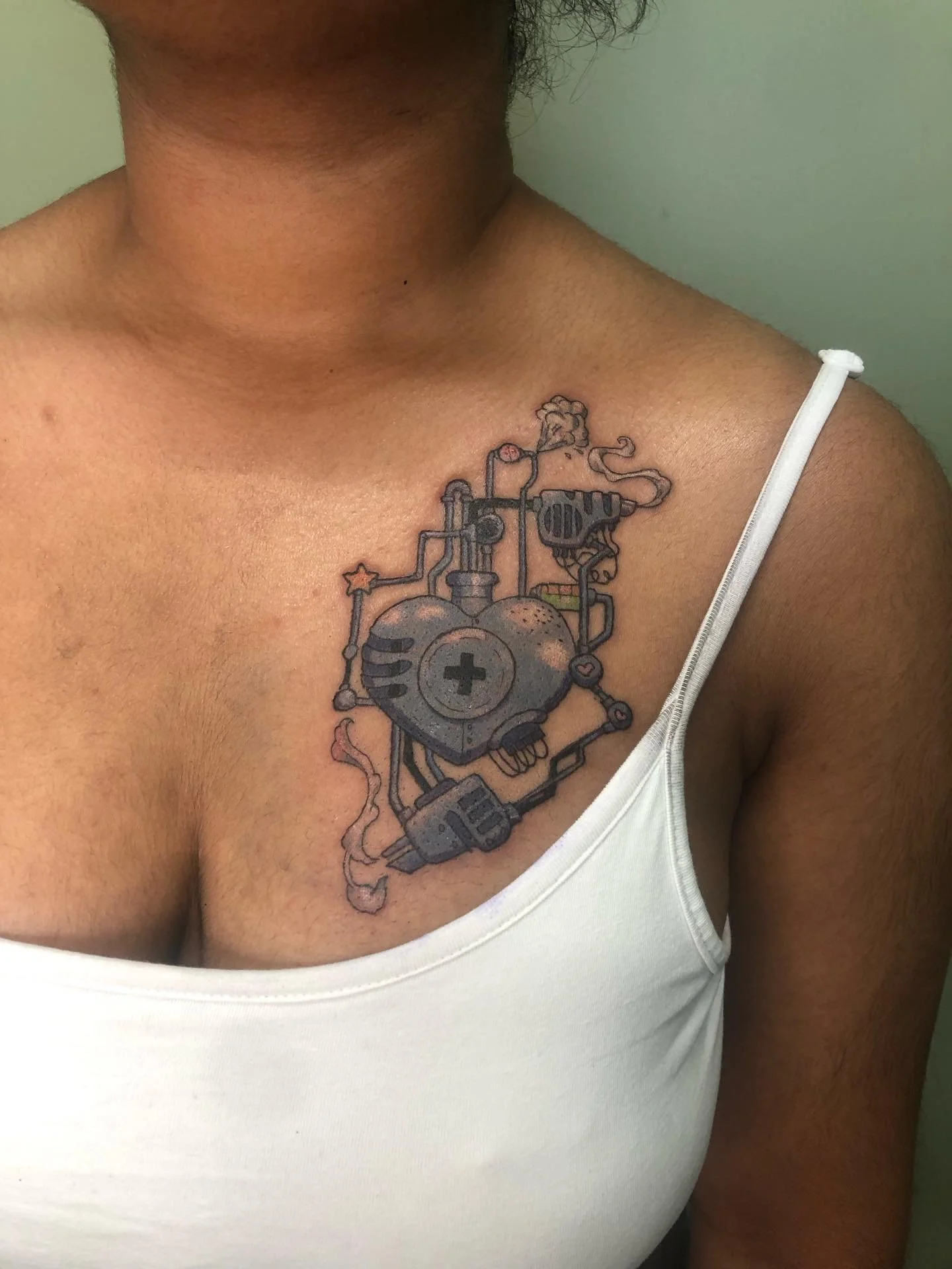 Cyber heart for Denisa! Thanks for coming in again! 

Studio: @drmorsetattoo 

#tattooflash #wellingtontattoostudio #cyber #tattoo