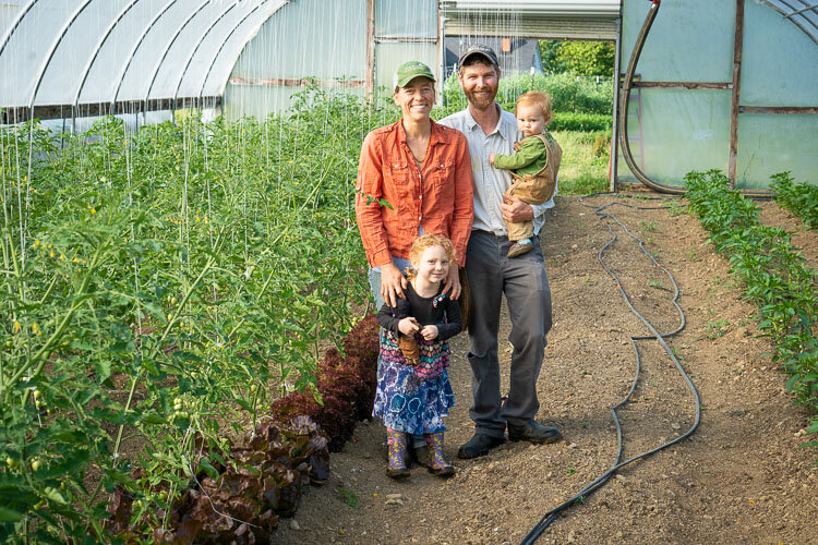 Farm Family: Holly, Andy, and Bea