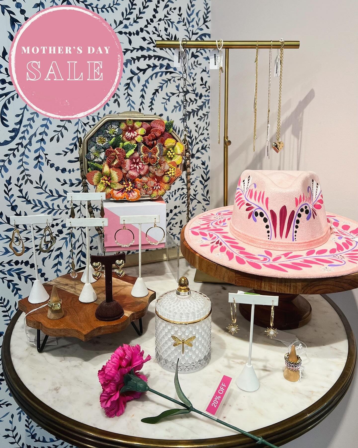 Our Pick-a-Flower Mother&rsquo;s Day SALE is happening in store now! Get your mom (or yourself) a unique gift they will love this Mother&rsquo;s Day 💕💐💗

Shop from our collection of jewelry, handbags, candles and more! Swipe for more details 👉