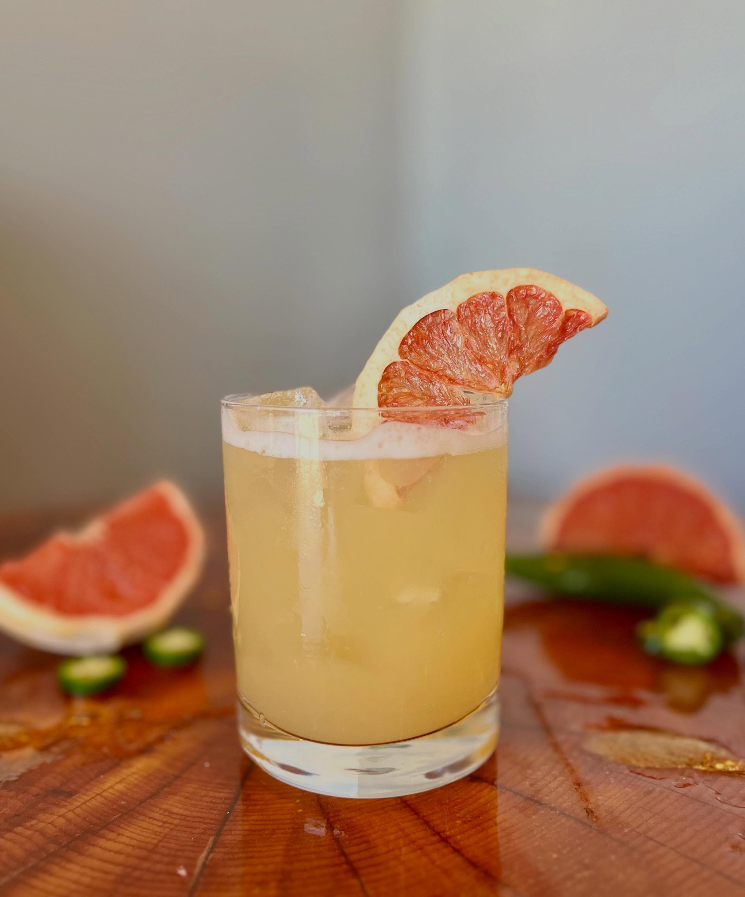 &ldquo;Kick It&rdquo; with us this weekend🌶️ This tasty cocktail features our Narrow Road Vodka*, homemade grapefruit-serrano syrup, guava nectar, pineapple juice, and lime. 

(*Switch it up with our Timber Ridge Gin) 

#elevatingspiritslocally #ele