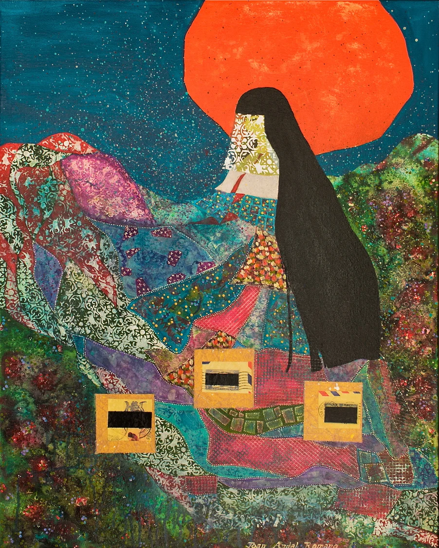 DEAR LOLA by Joan Andal Romano 24” x 30” mixed media on canvas
