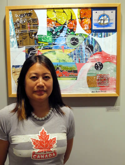  Artist  Joan Andal Romano  with  TRUE NORTH  