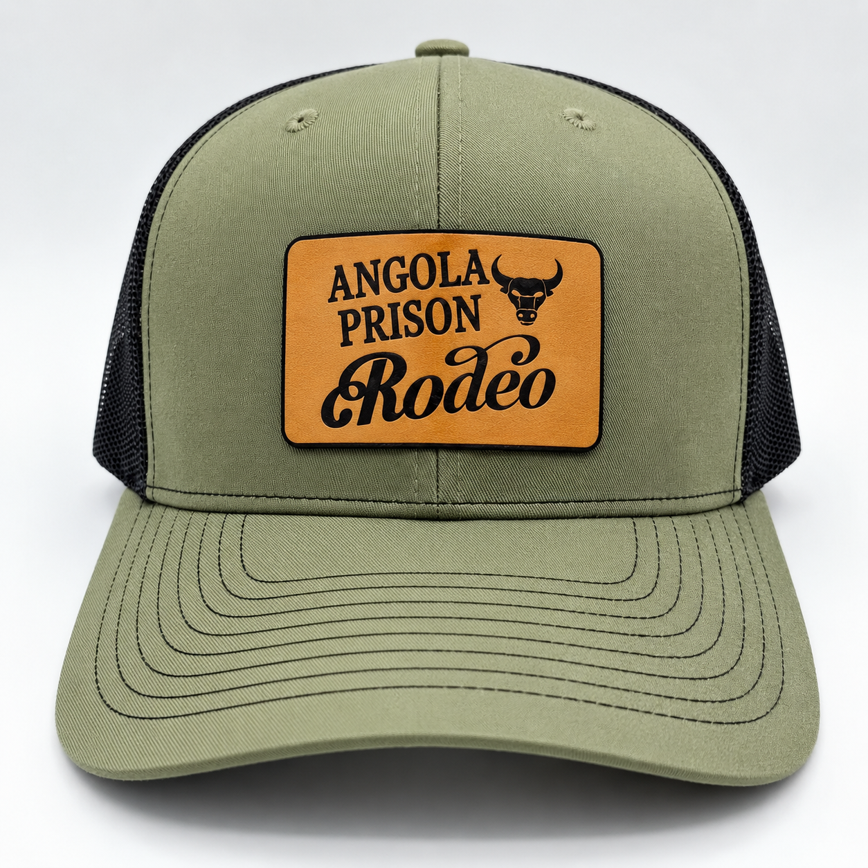 Laser Engraved Leather Patch Angola Rodeo Richardson 112 Hat