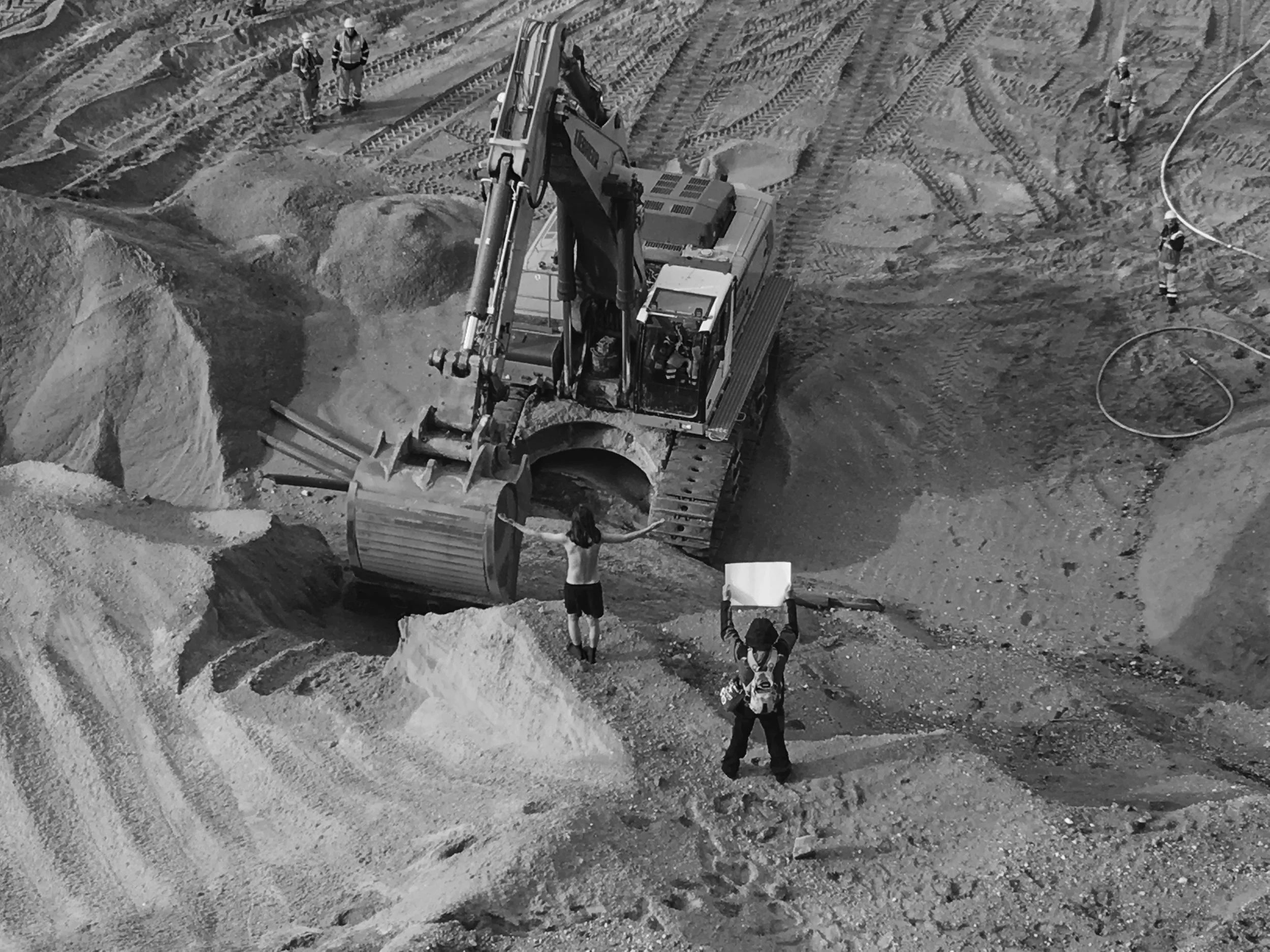 Démonstration à la mine de Hambach, le 27 octobre.