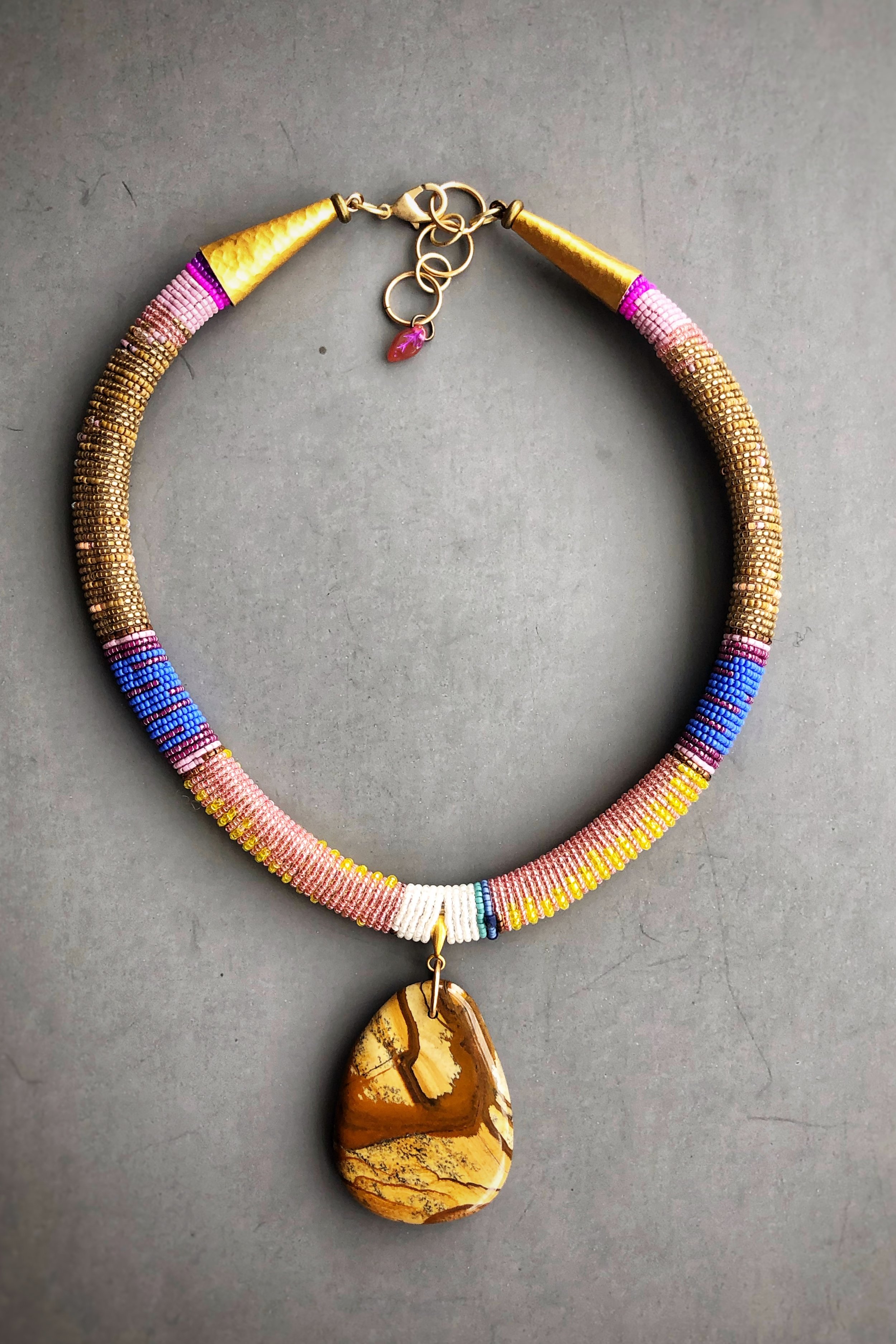 Picture Jasper Coil Necklace