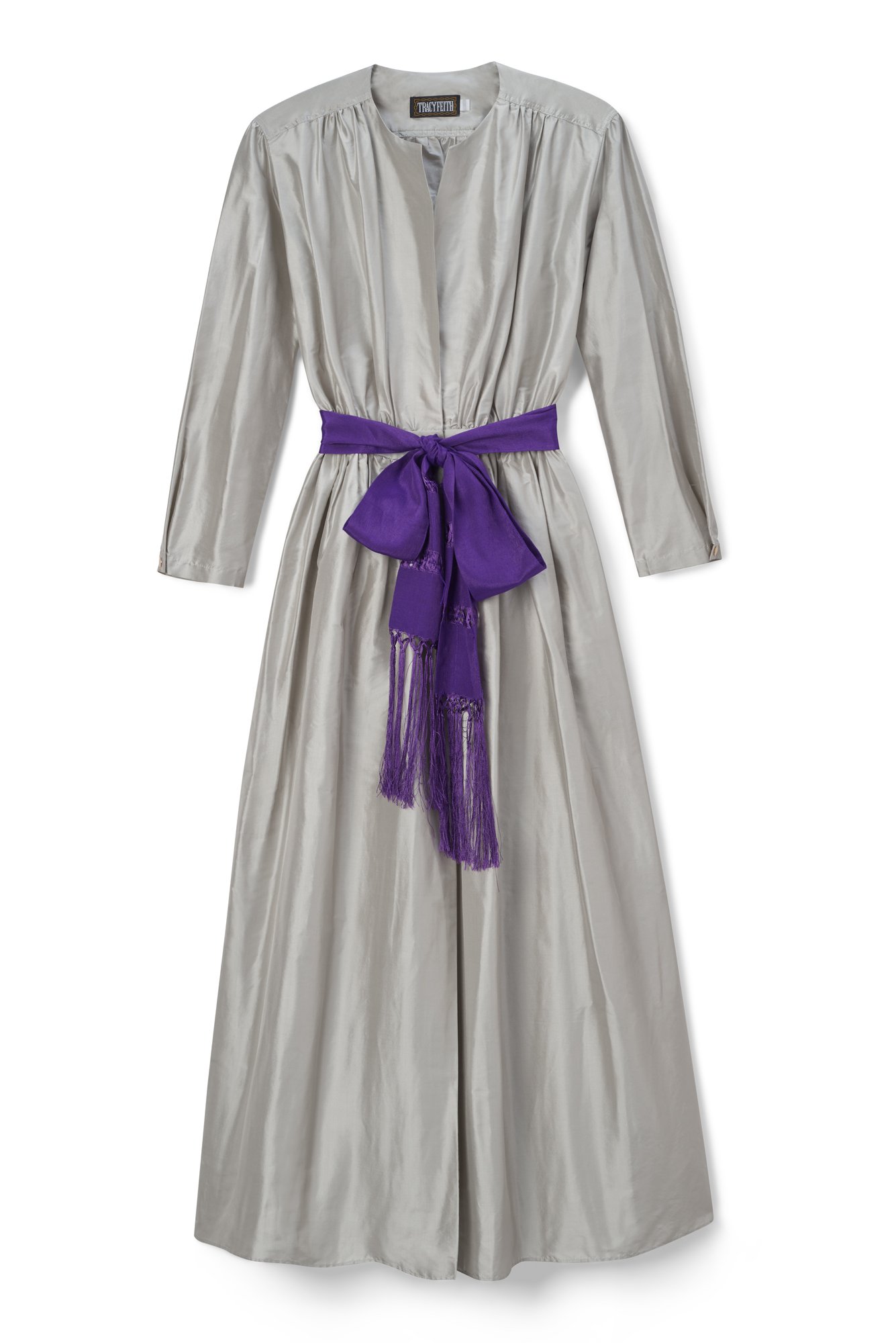 Compass Coat dress in SIlver with sash.jpg